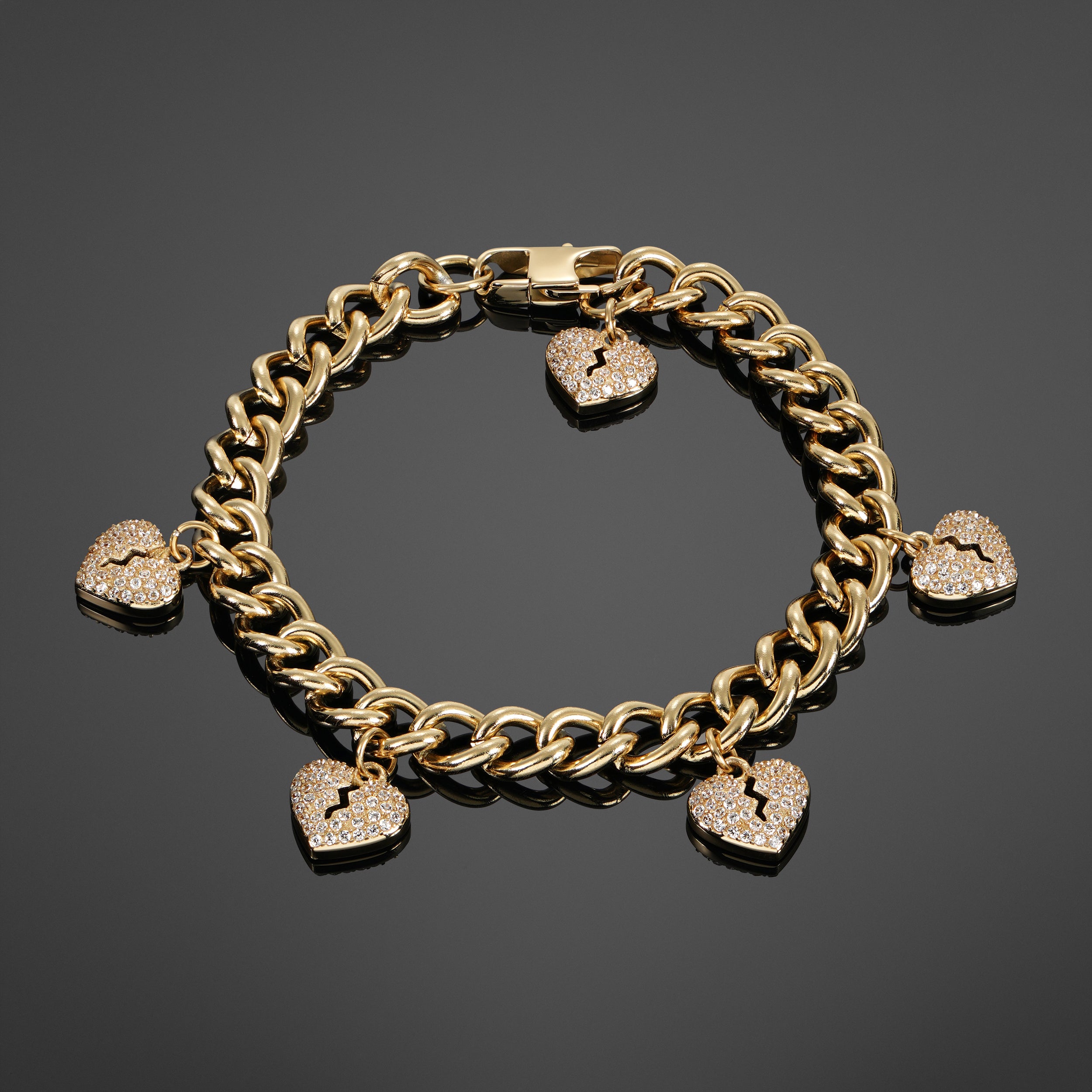 The Broken Hearts Bracelet - Gold RG399G