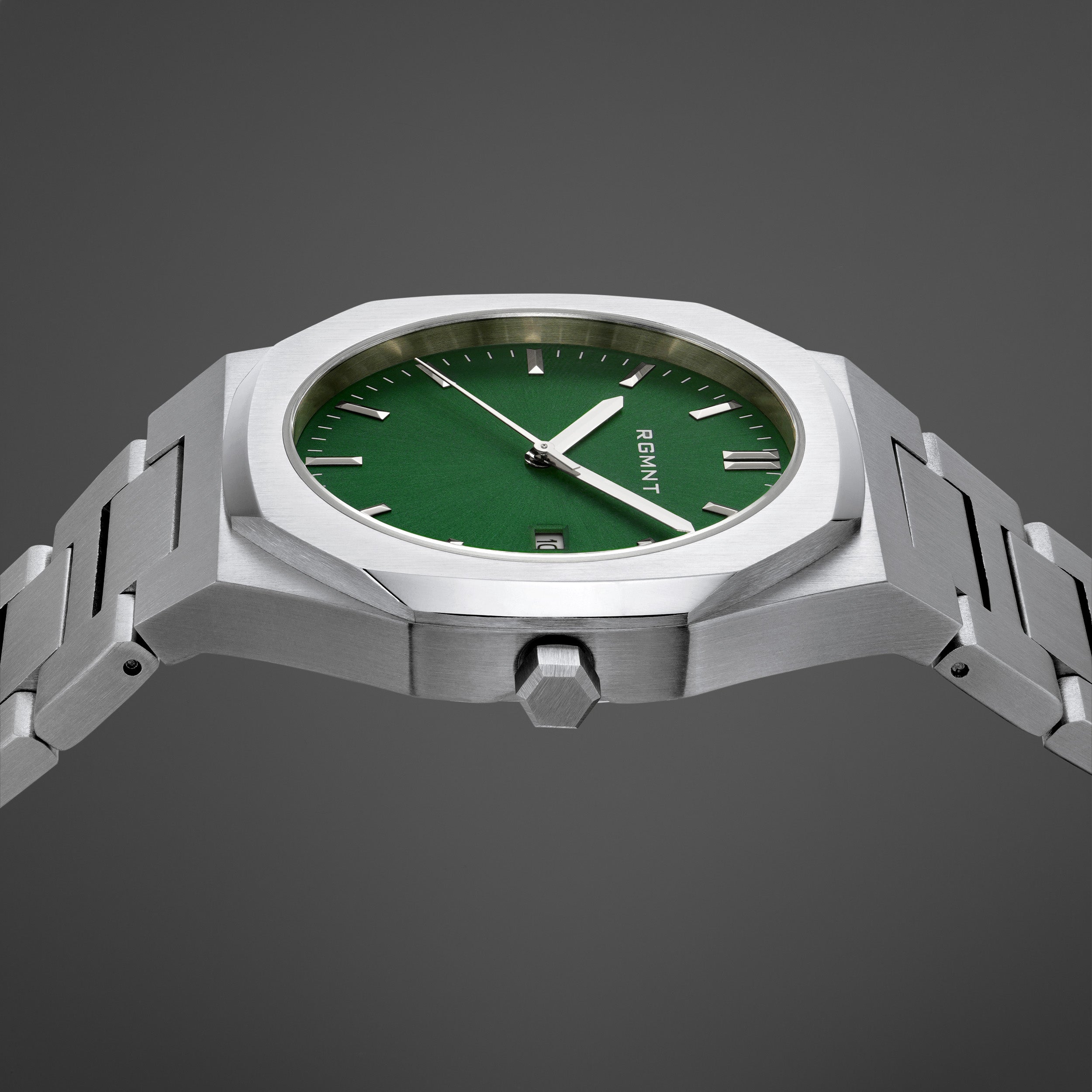 Apex Green Day-Date - Silver RG607