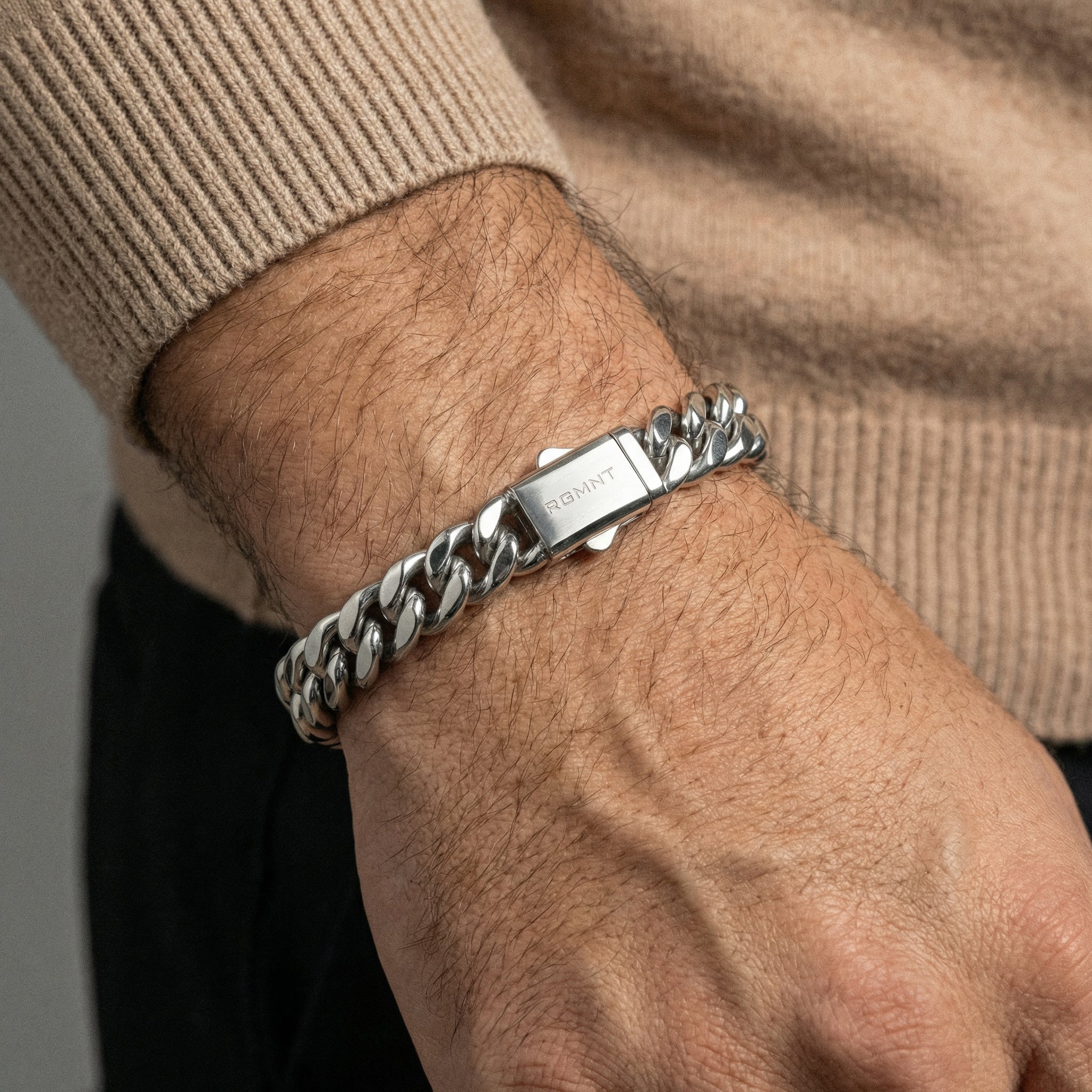 Cuban Link Bracelet 10mm - Silver RG3001