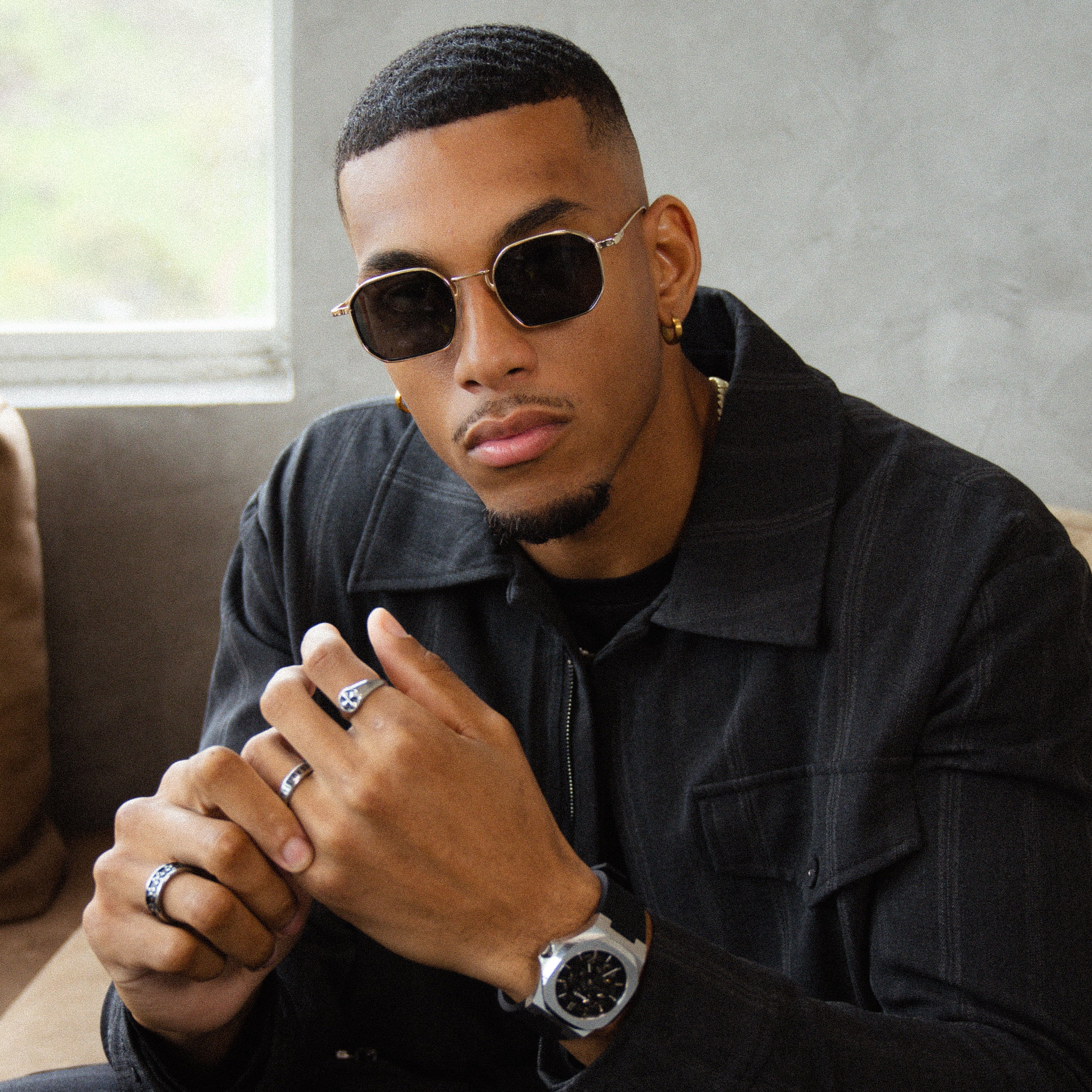 HOLLYWOOD Sunglasses - GOLD/BLACK RG613