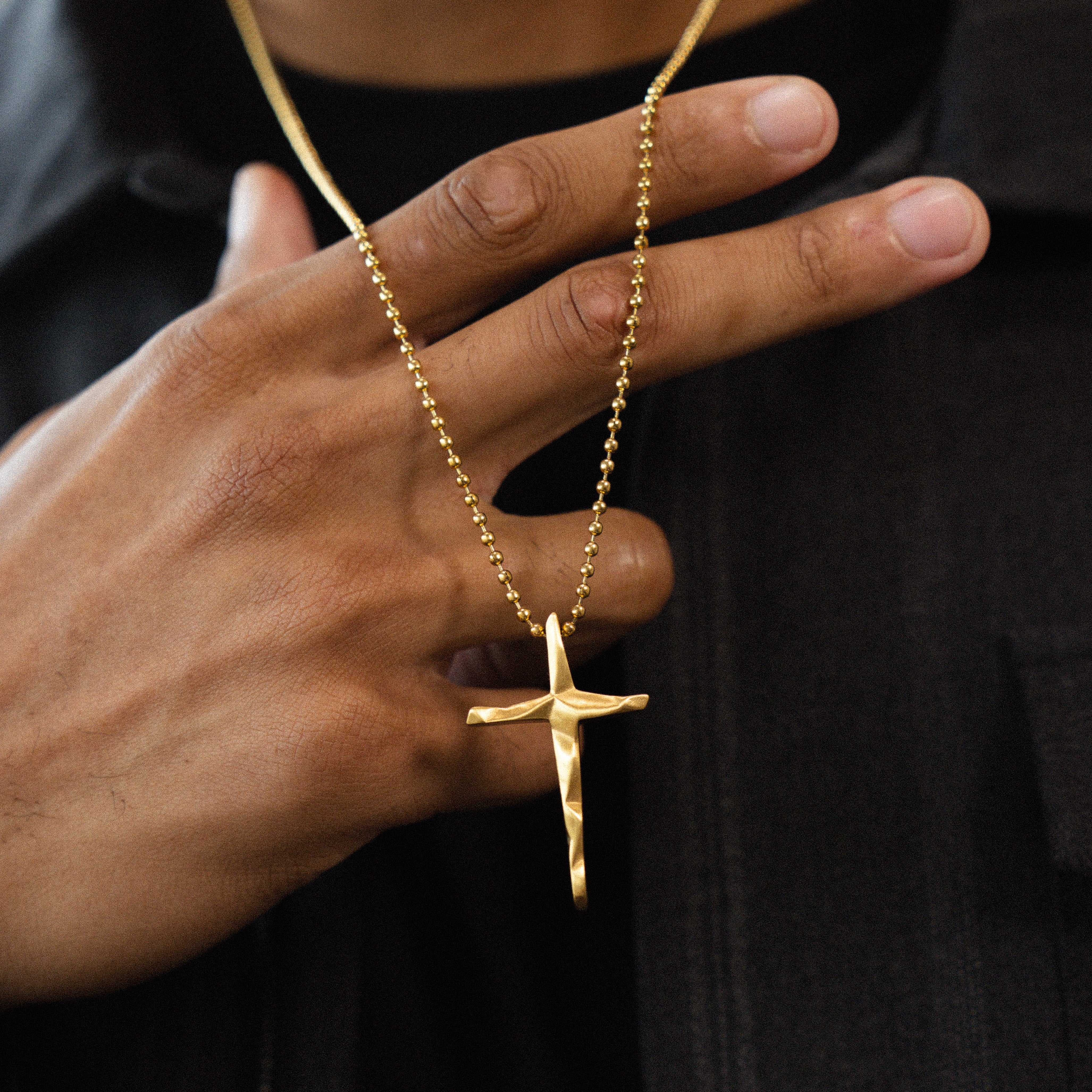The Abstract Cross Pendant - Gold RG106