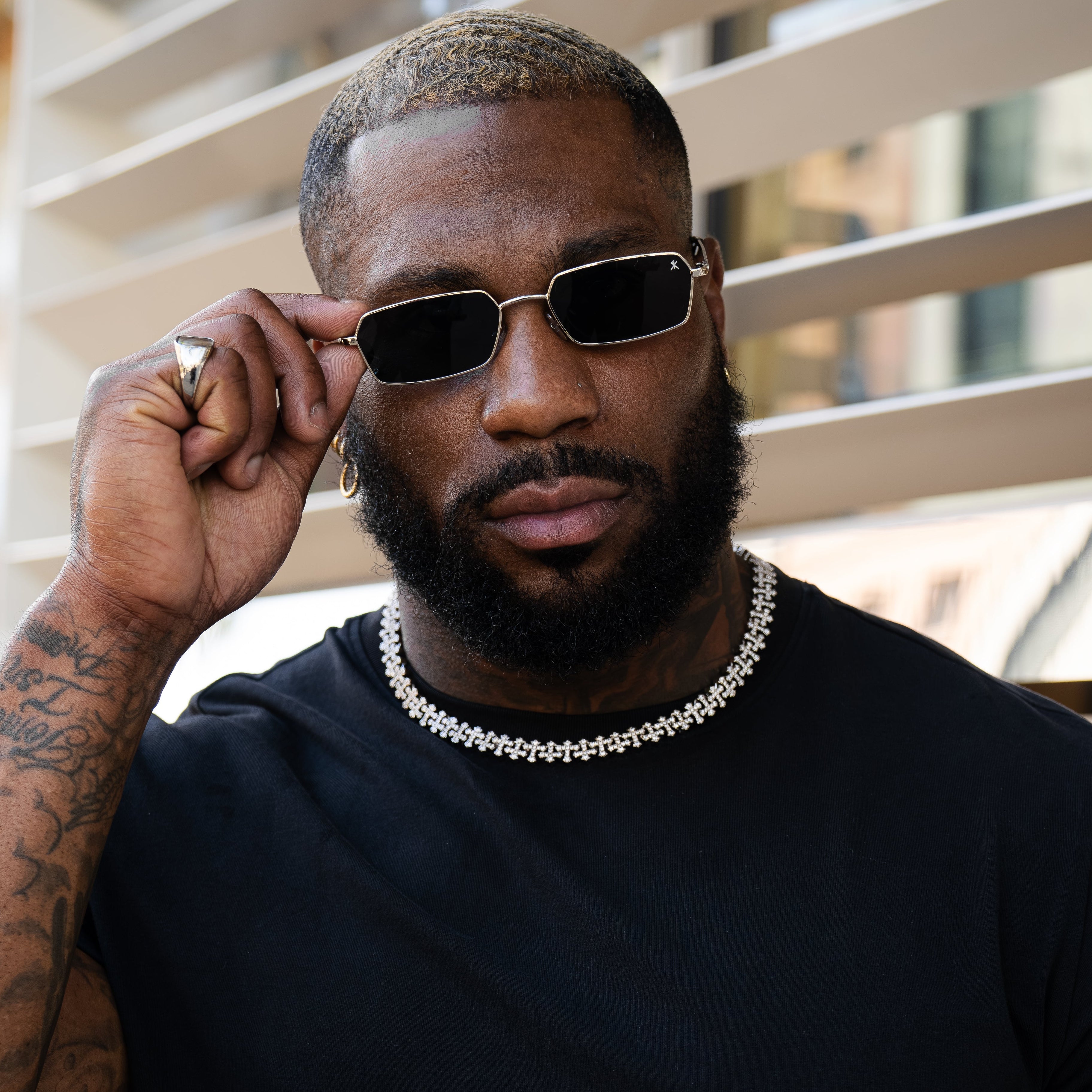 Iced Cross Linked Necklace - RG157