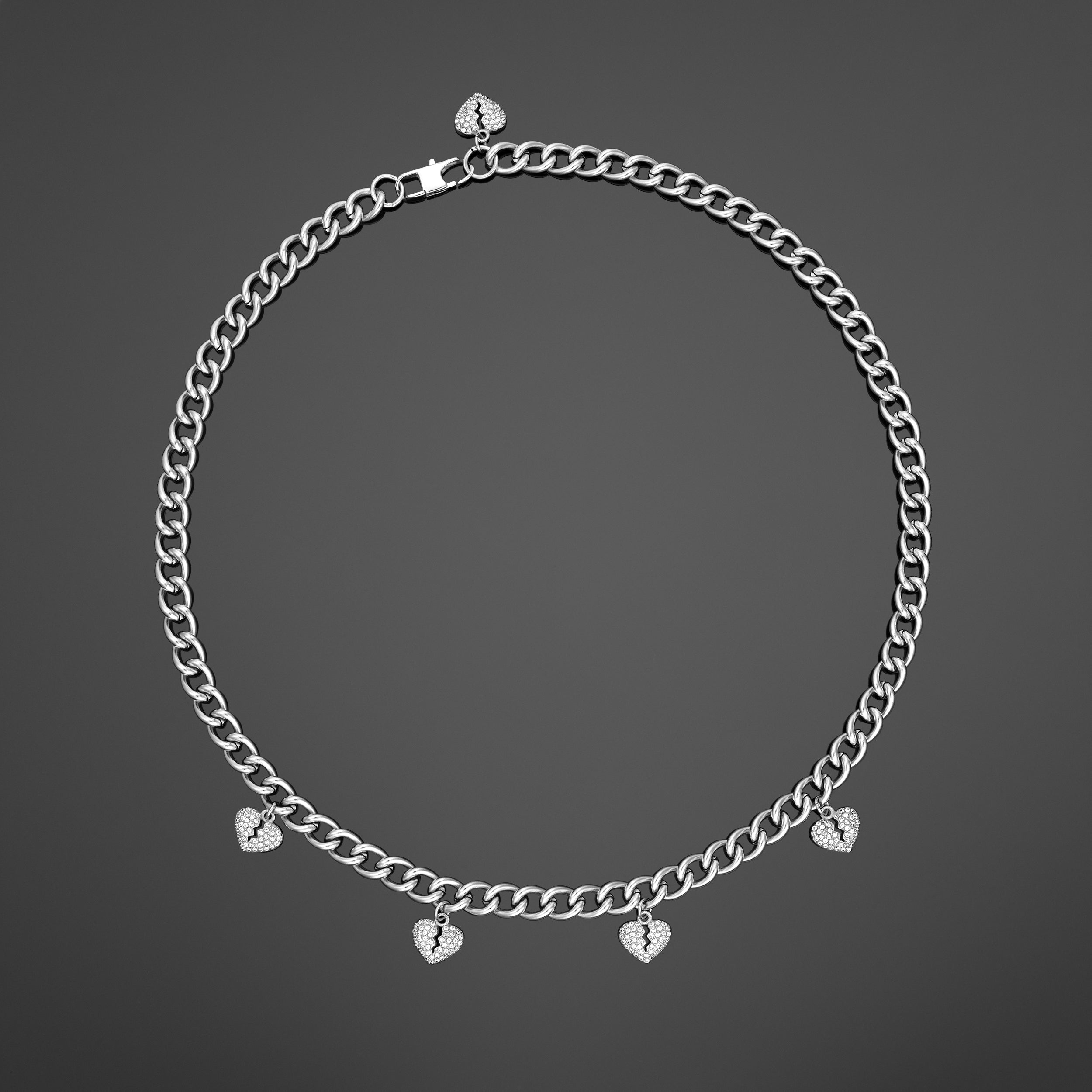 Broken Hearts Necklace - Silver RG1008S