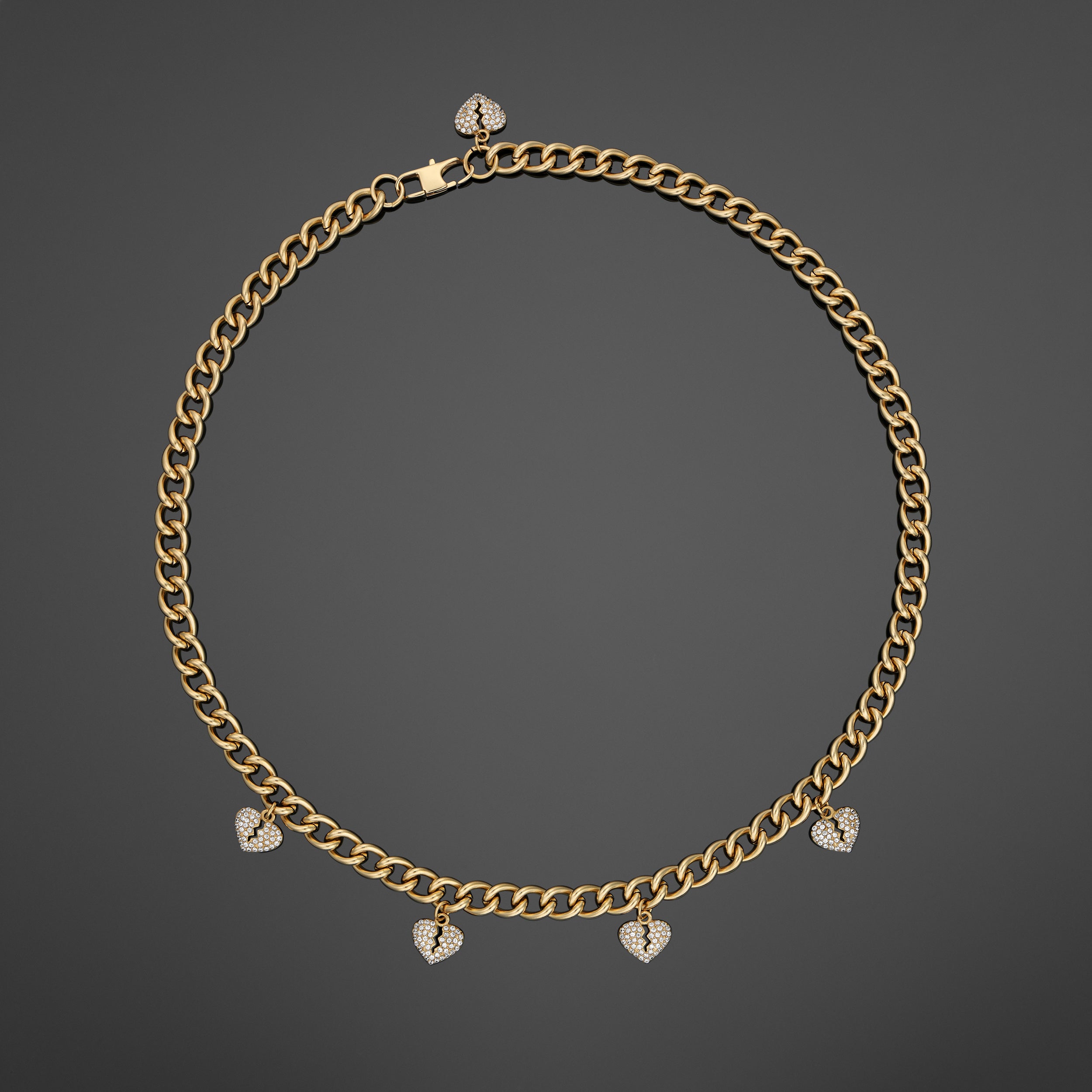 Broken Hearts Necklace - Gold RG1008G
