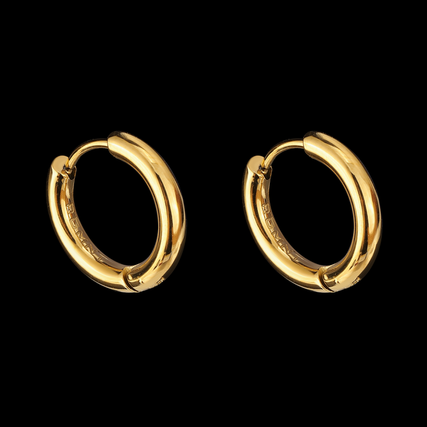 Thin Hoop Earrings - Gold RG410