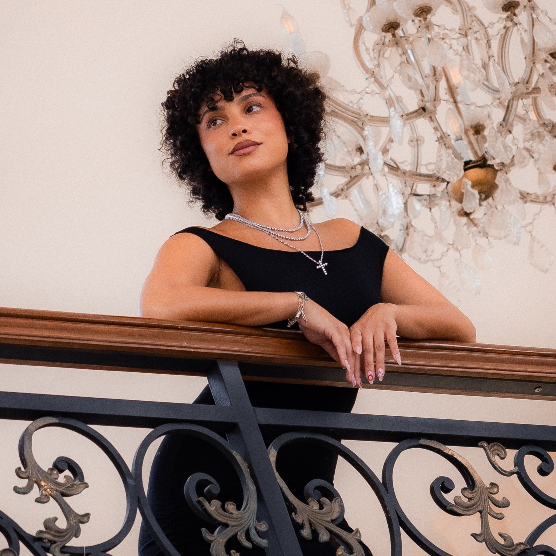 Mini Iced Cross Pendant - Silver RG111S