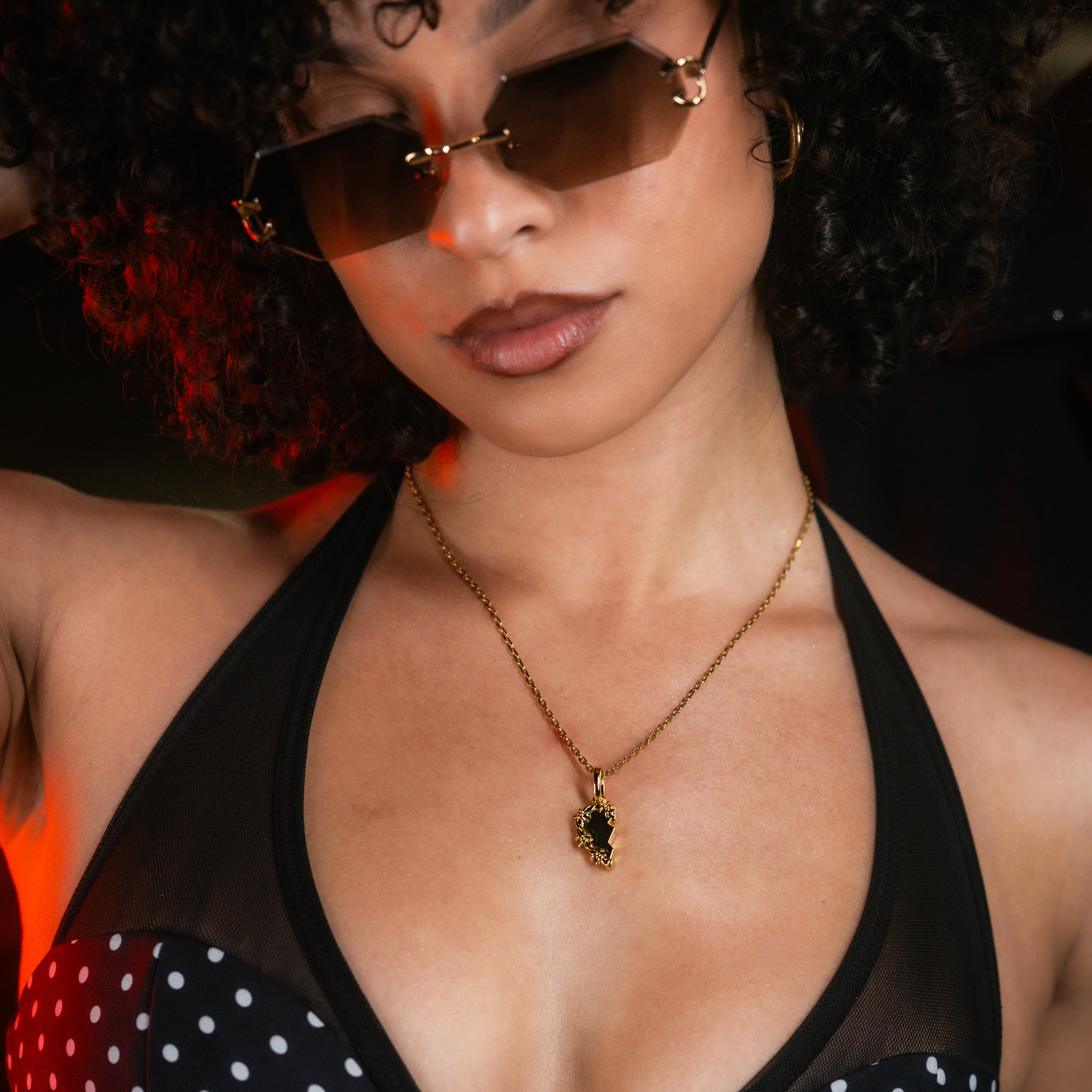 The Split-Heart Pendant - Gold RG1044