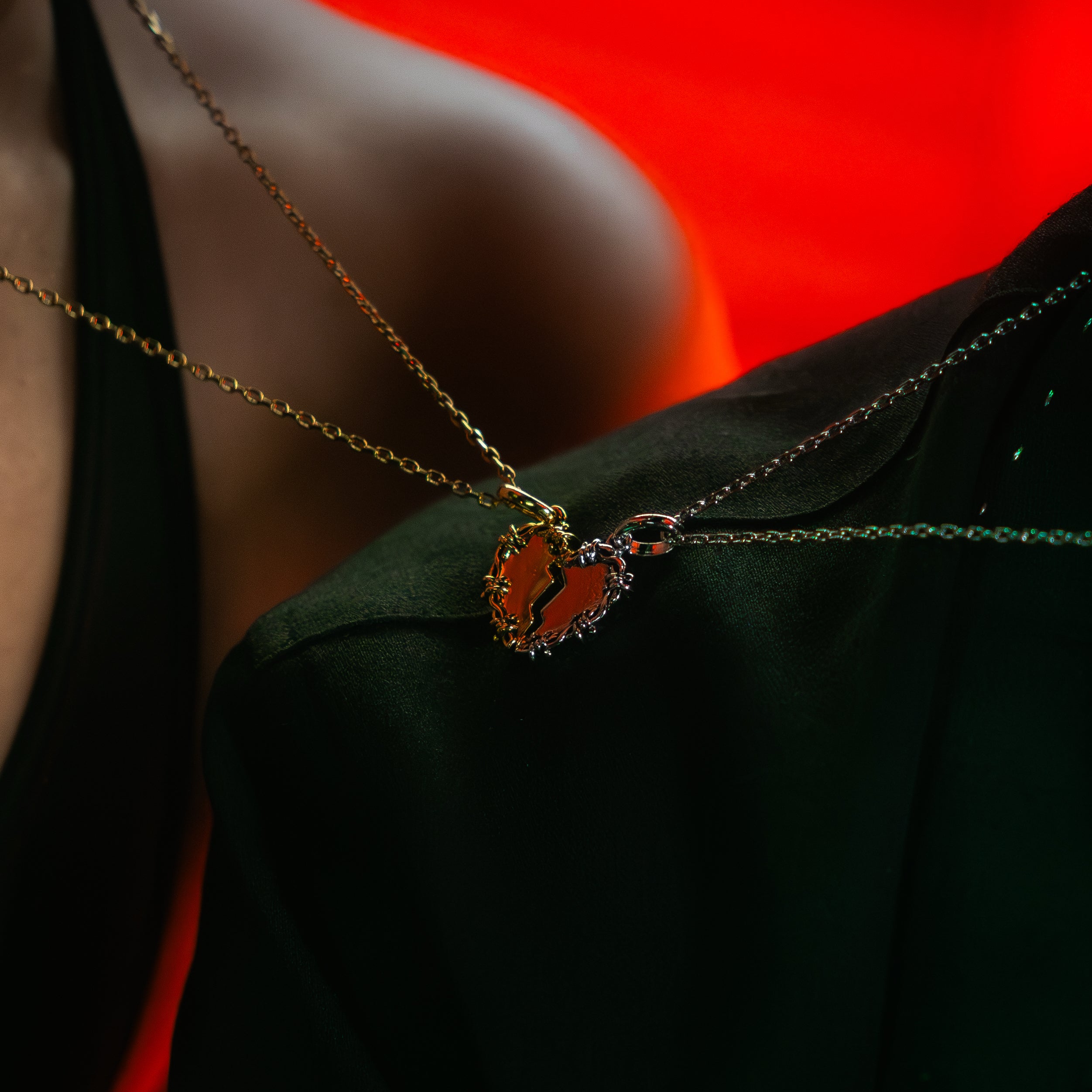 The Split-Heart Pendant - Gold RG1044