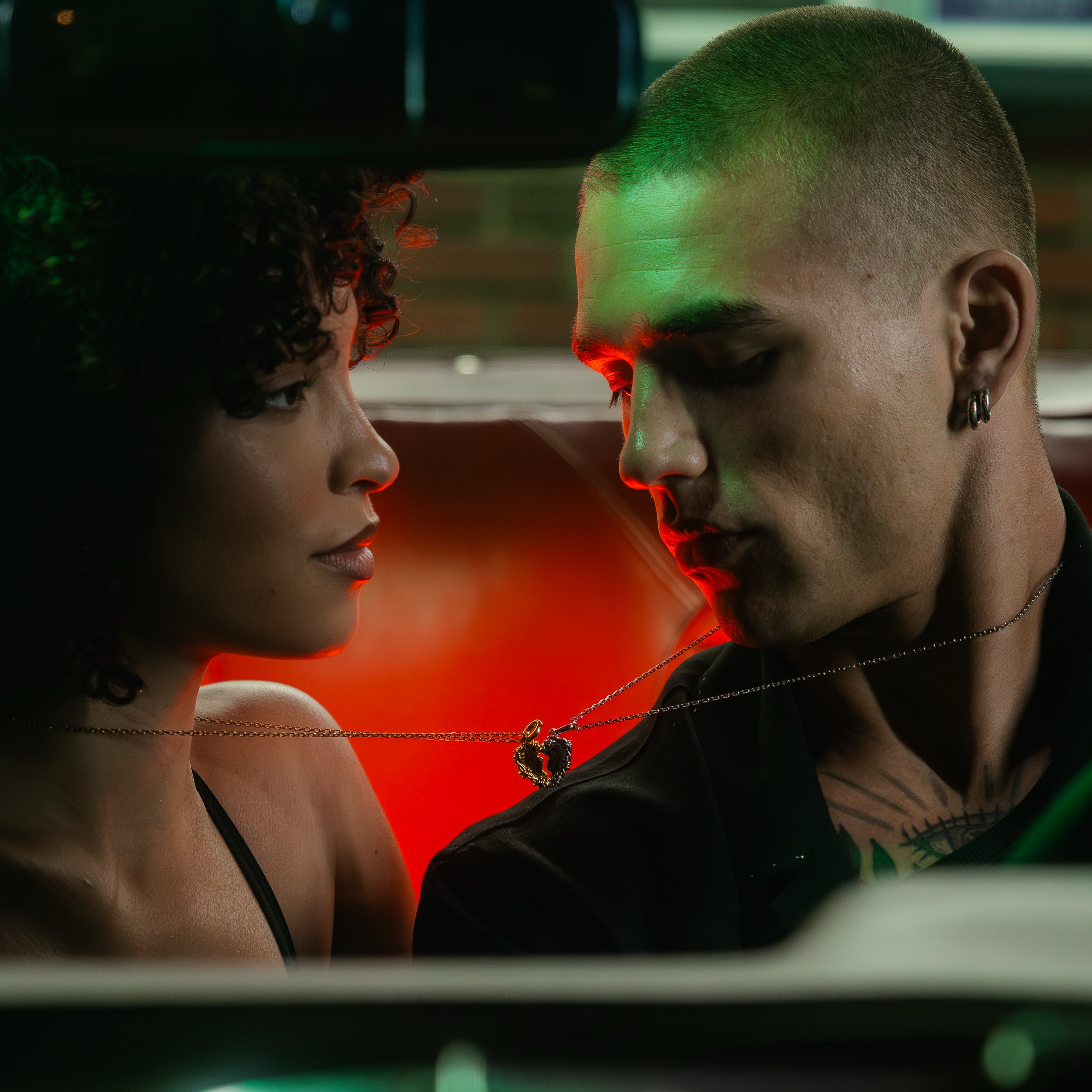 The Split-Heart Pendant - Silver/Gold RG1042