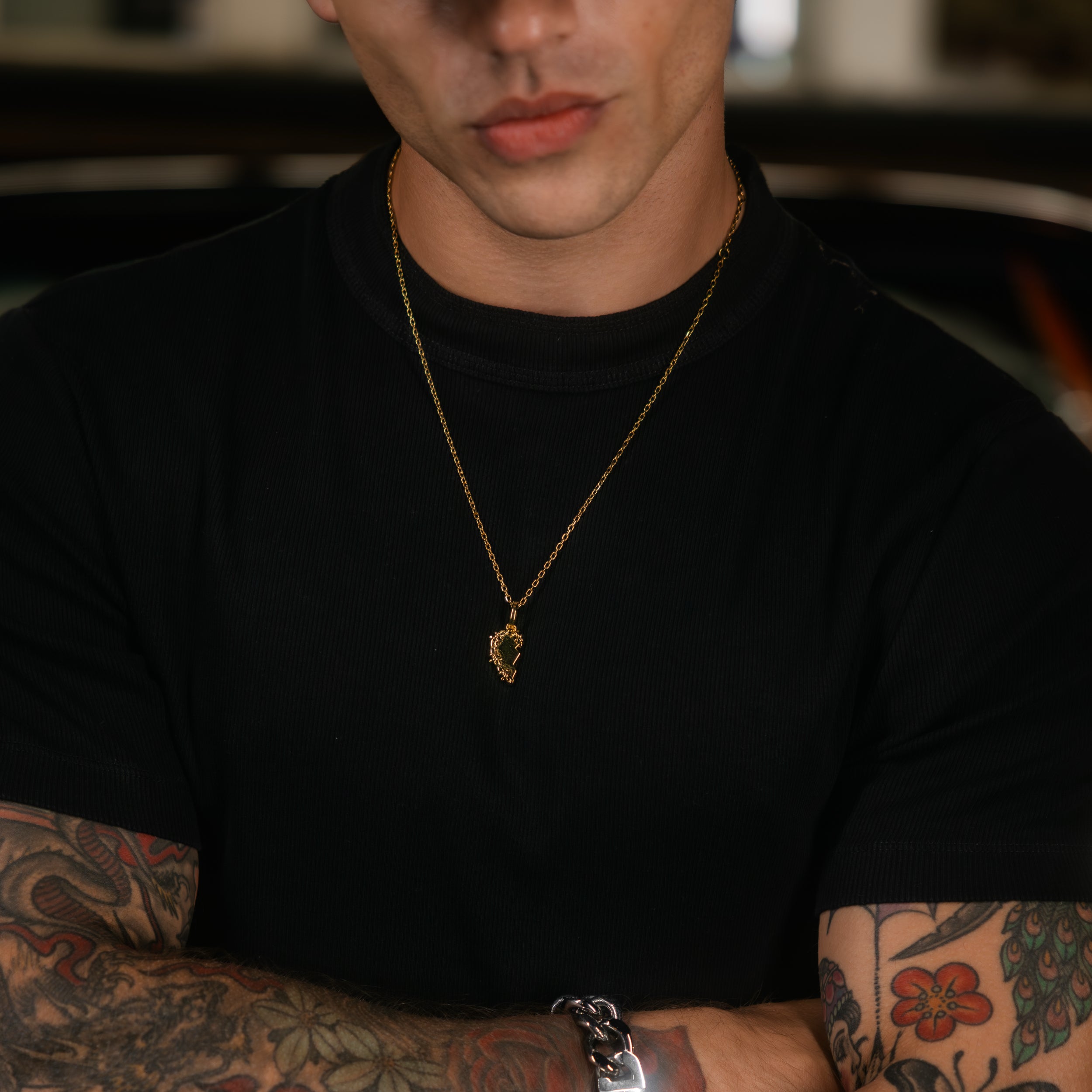 The Split-Heart Pendant - Gold RG1044