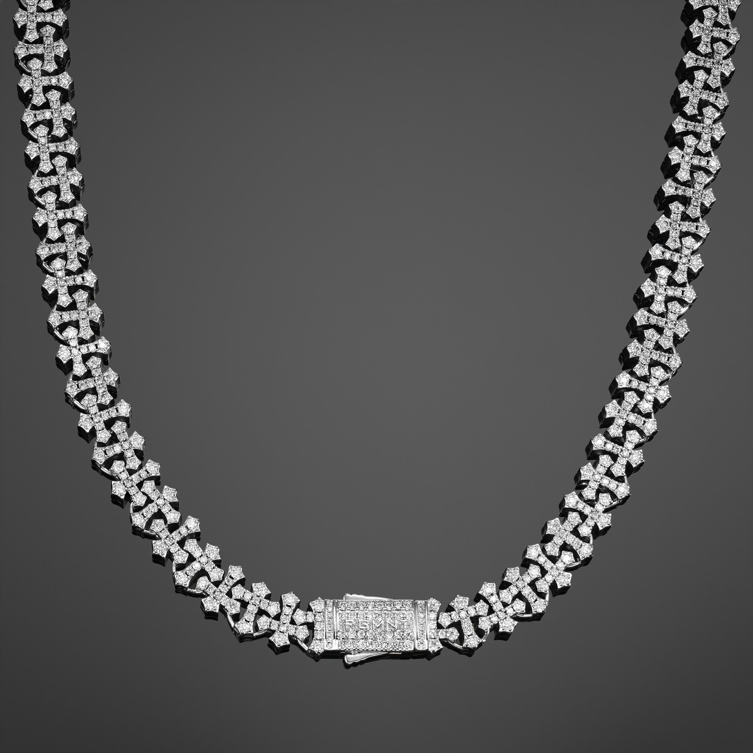Iced Cross Linked Necklace - RG157