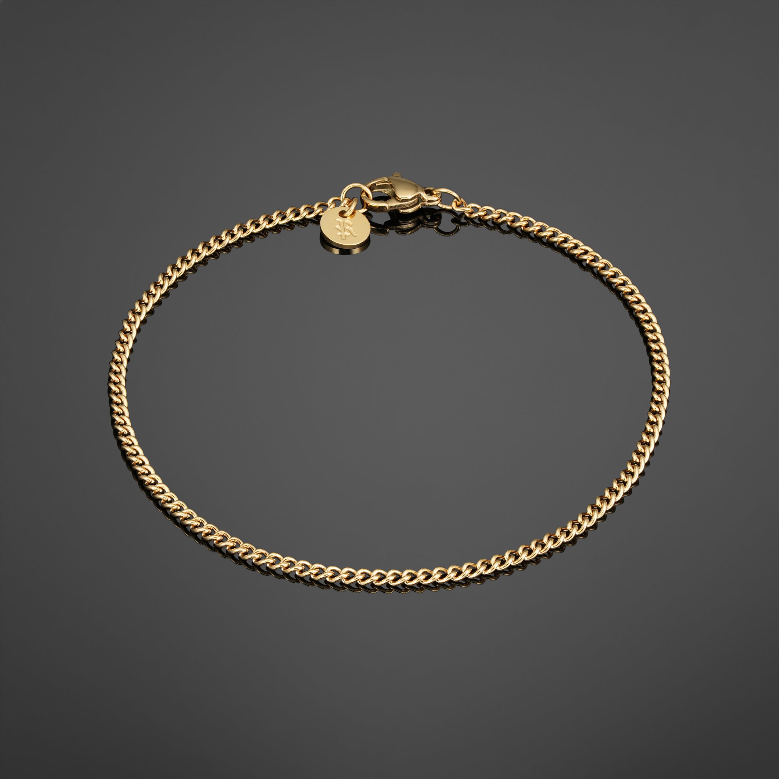 Minimal Cuban Bracelet - Gold RG380