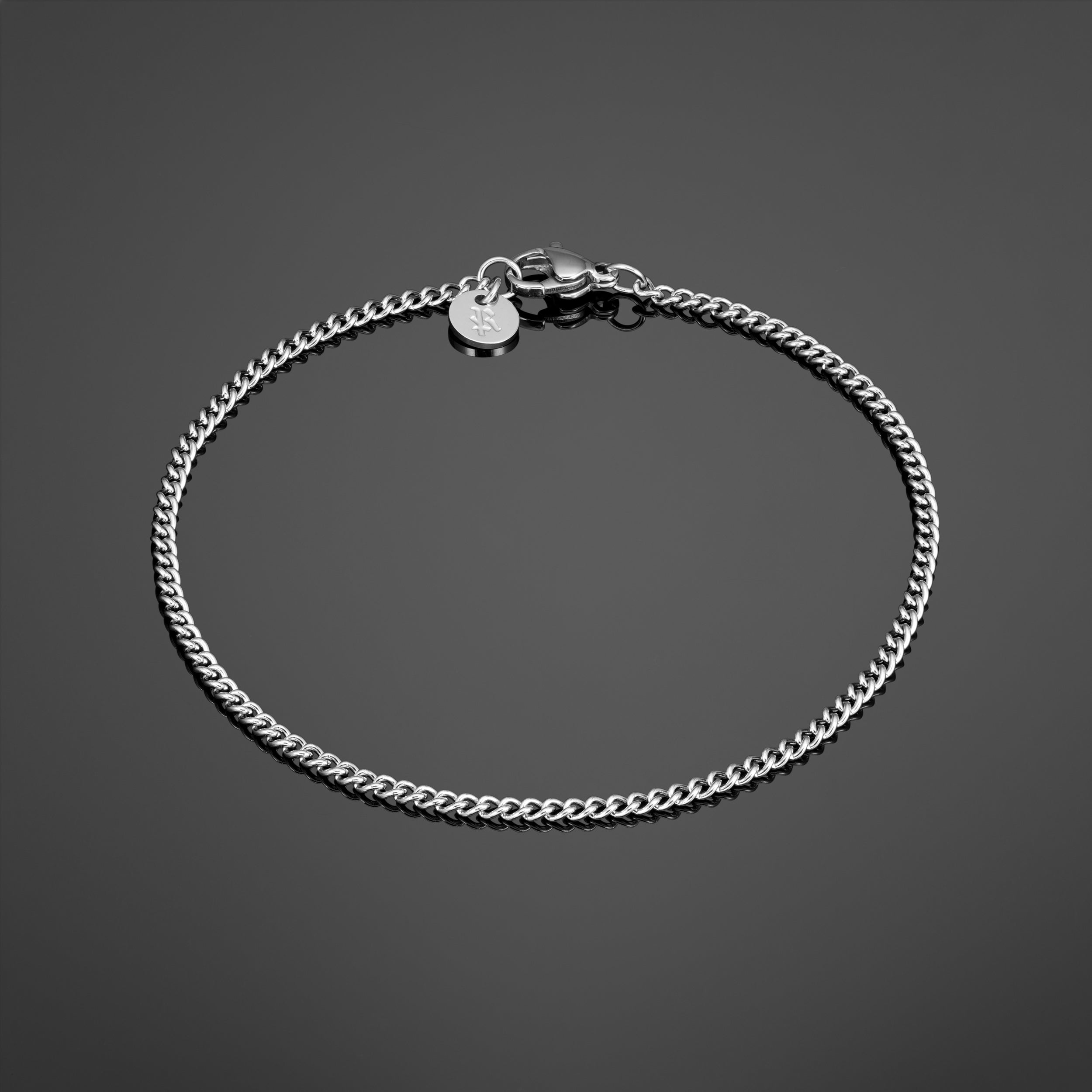 Minimal Cuban Bracelet - Silver RG381