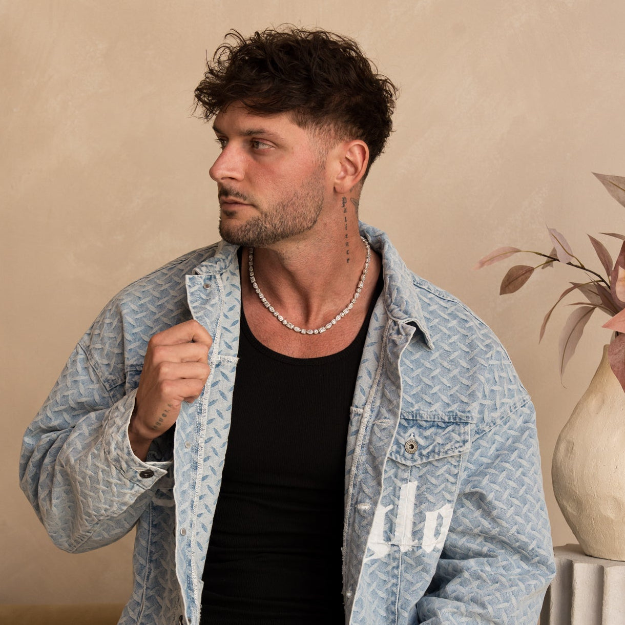 MIXED DIAMOND PAVE NECKLACE - RG108