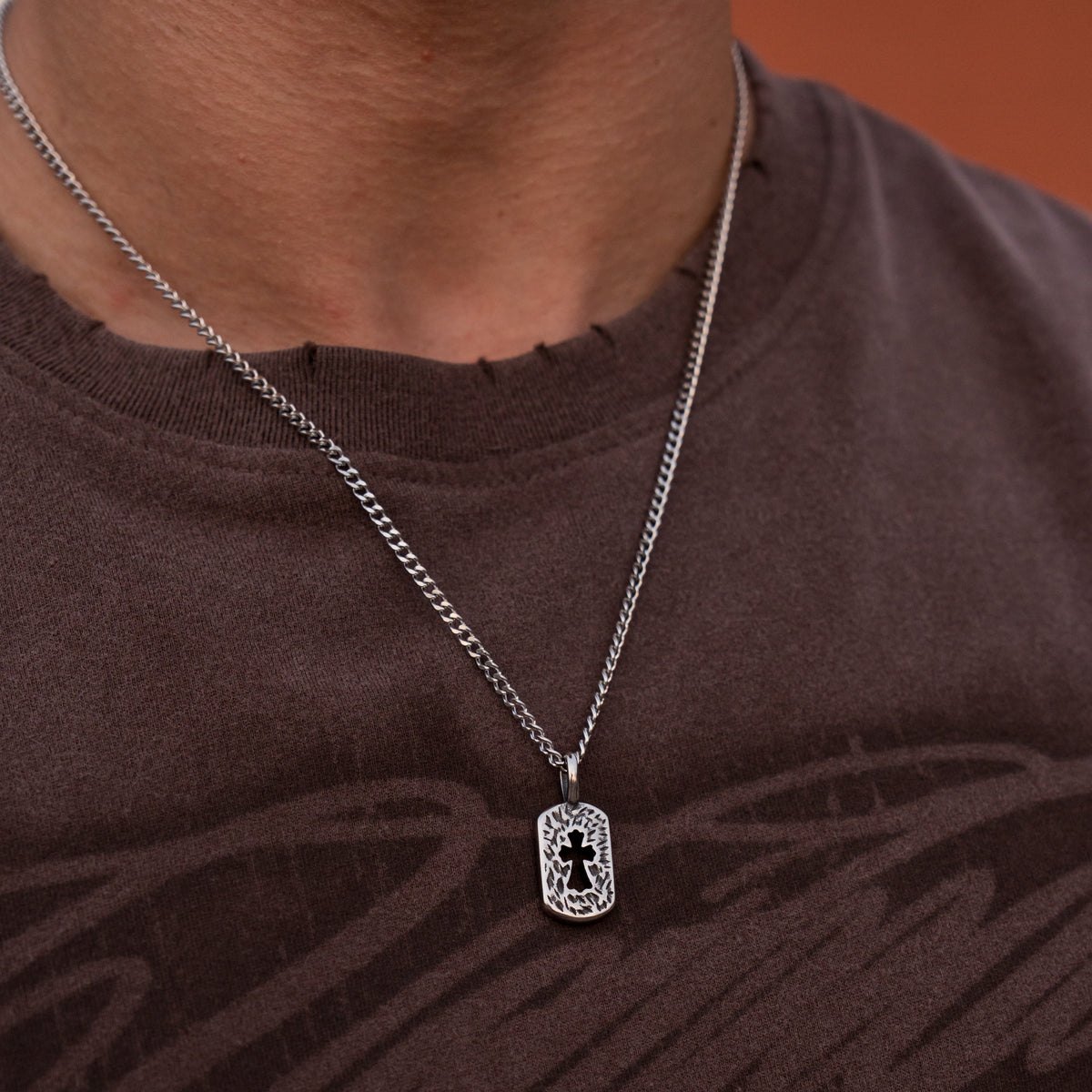 Ashen Cross Dog Tag