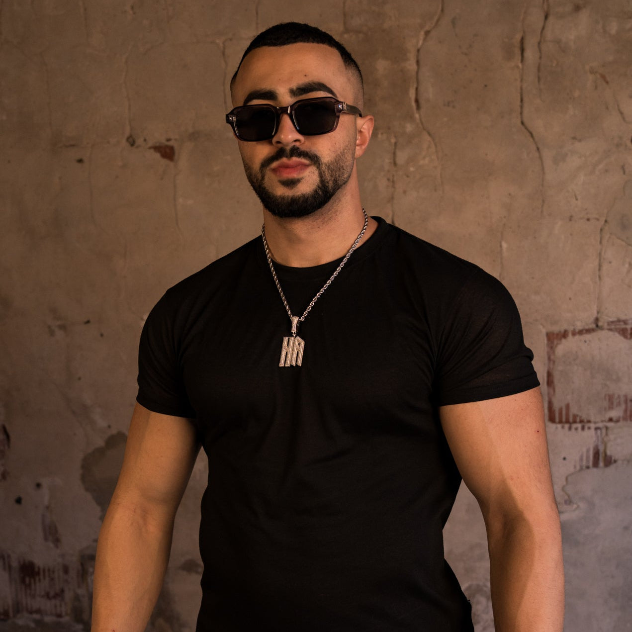 Custom Iced Initials Pendant