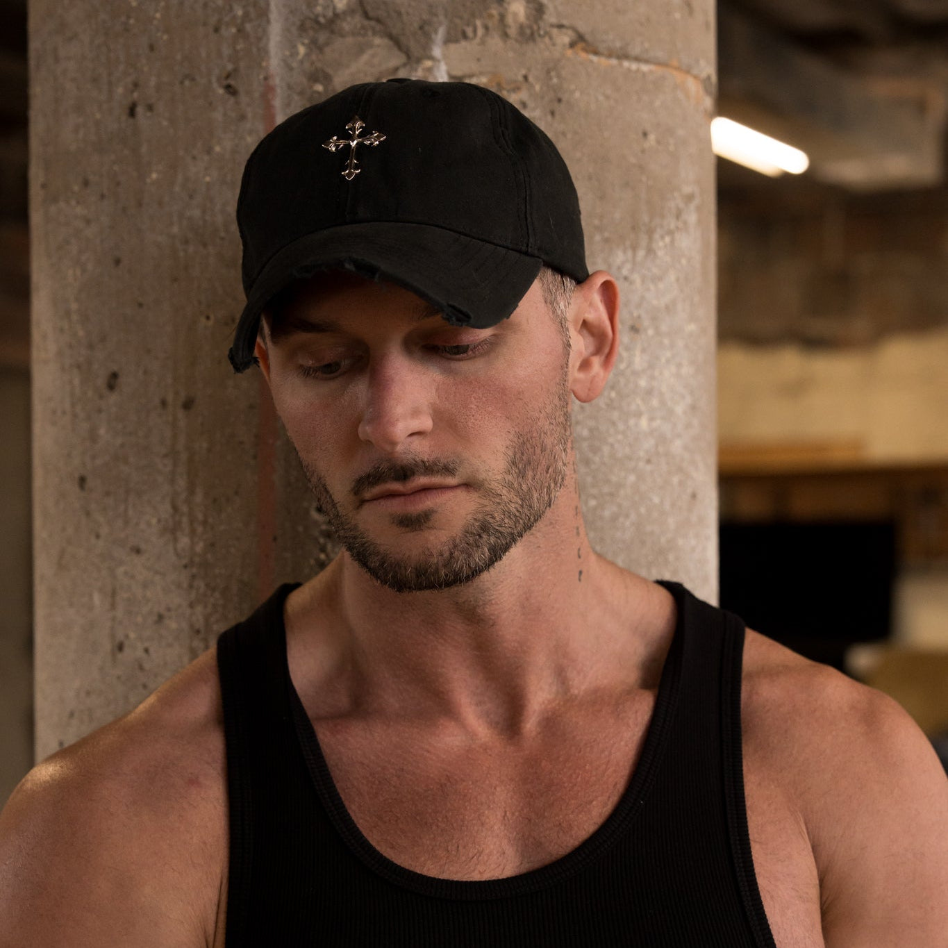 Distressed Celtic Cross Dad Hat - RG516