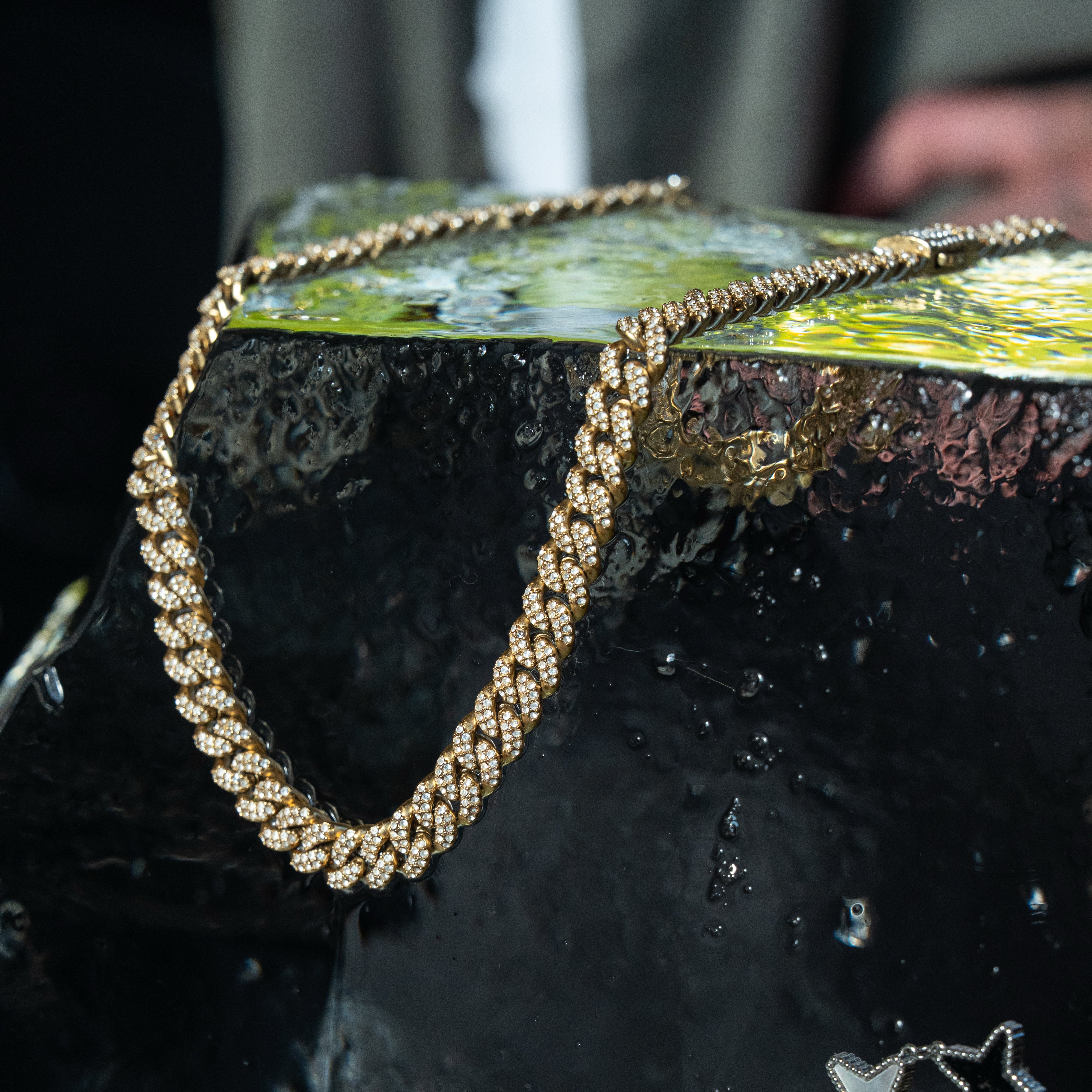 8MM ICED CUBAN CHAIN - 14K Gold