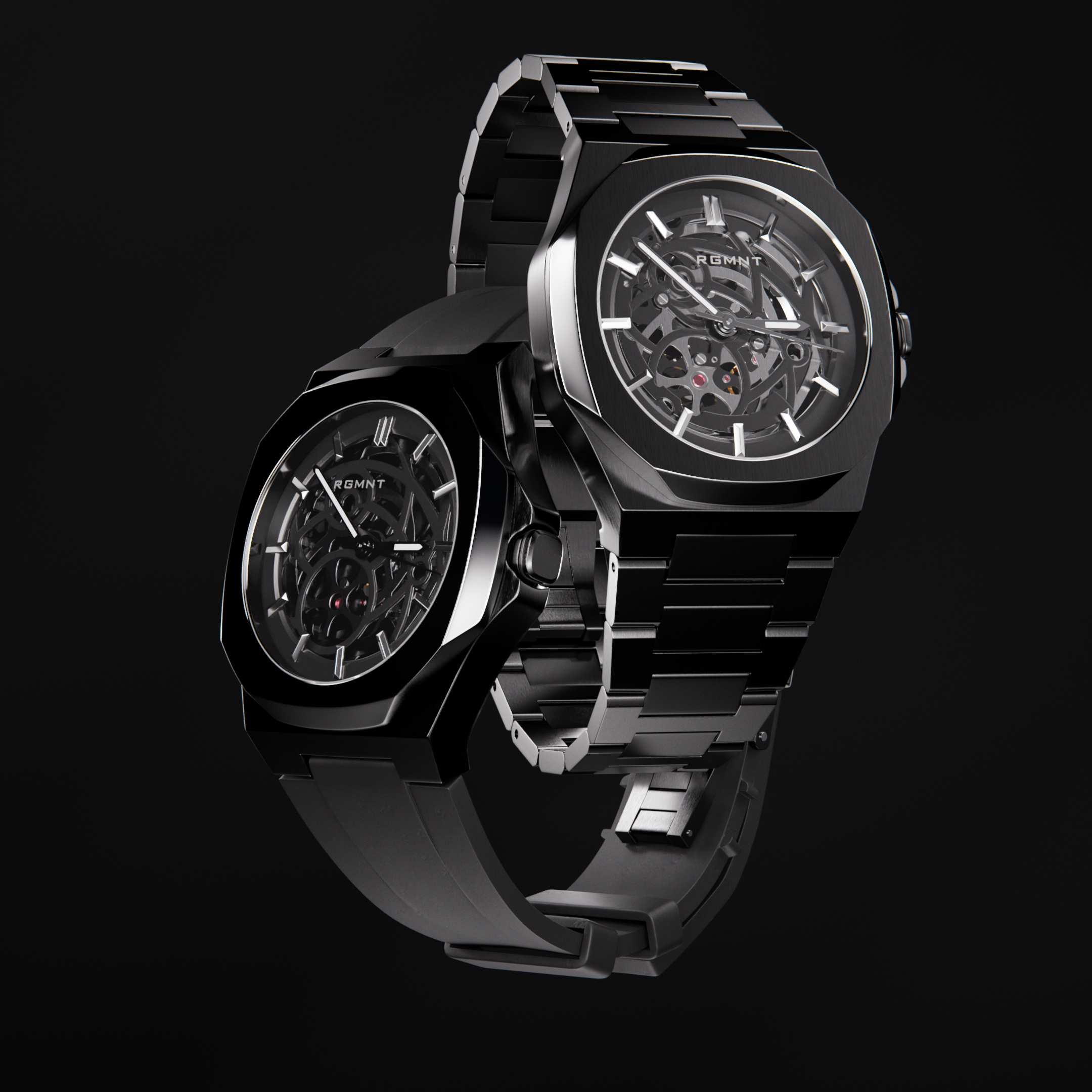 Duo-Skeleton Automatic - Gunmetal RG609