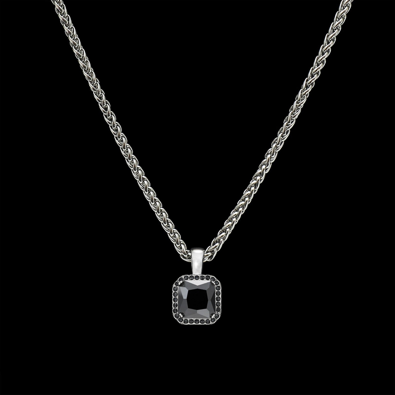Black Gemstone Necklace - RG106 - rgmntco