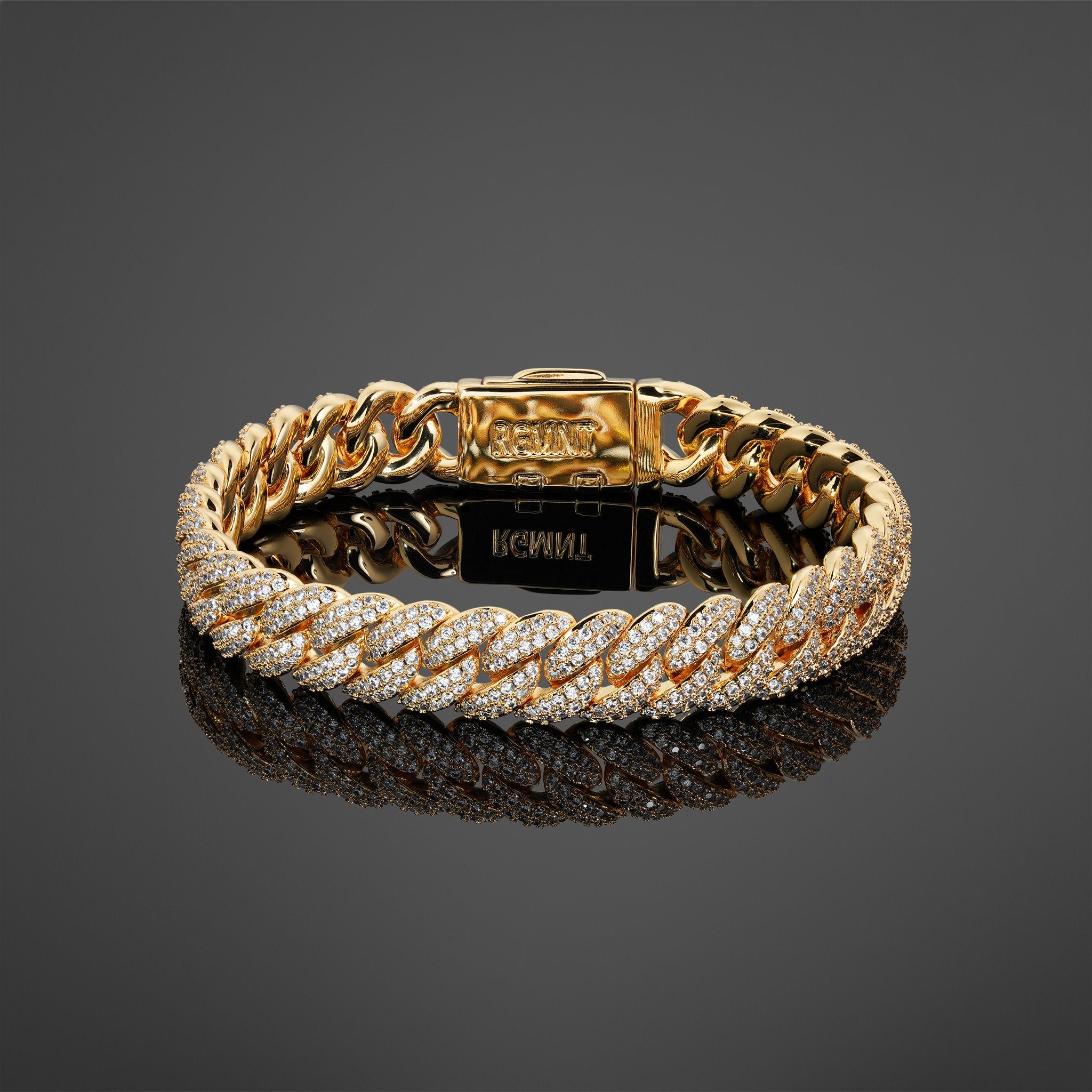 Iced Cuban Bracelet 10mm - Gold RG361 - rgmntco