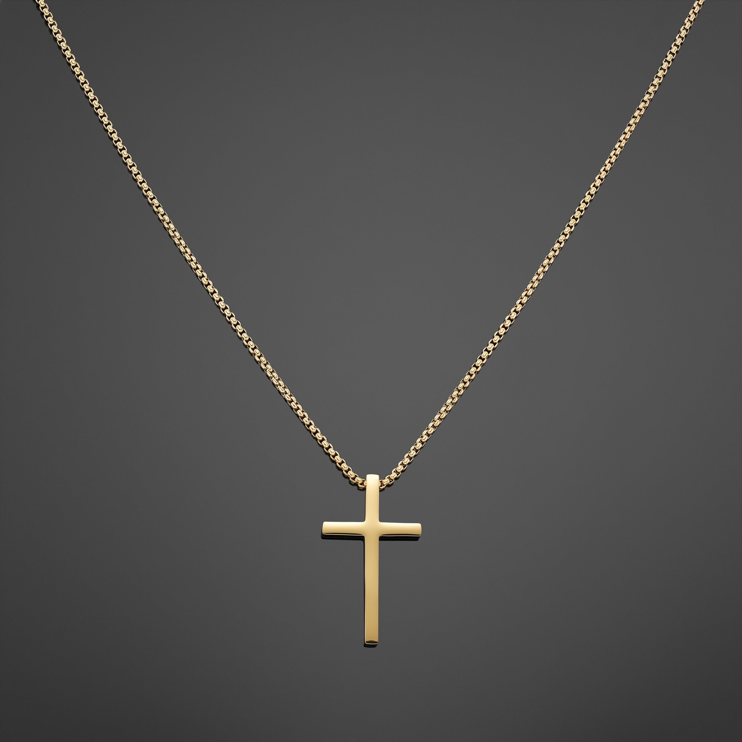 The Bold Cross Pendant - Gold RG160 - rgmntco