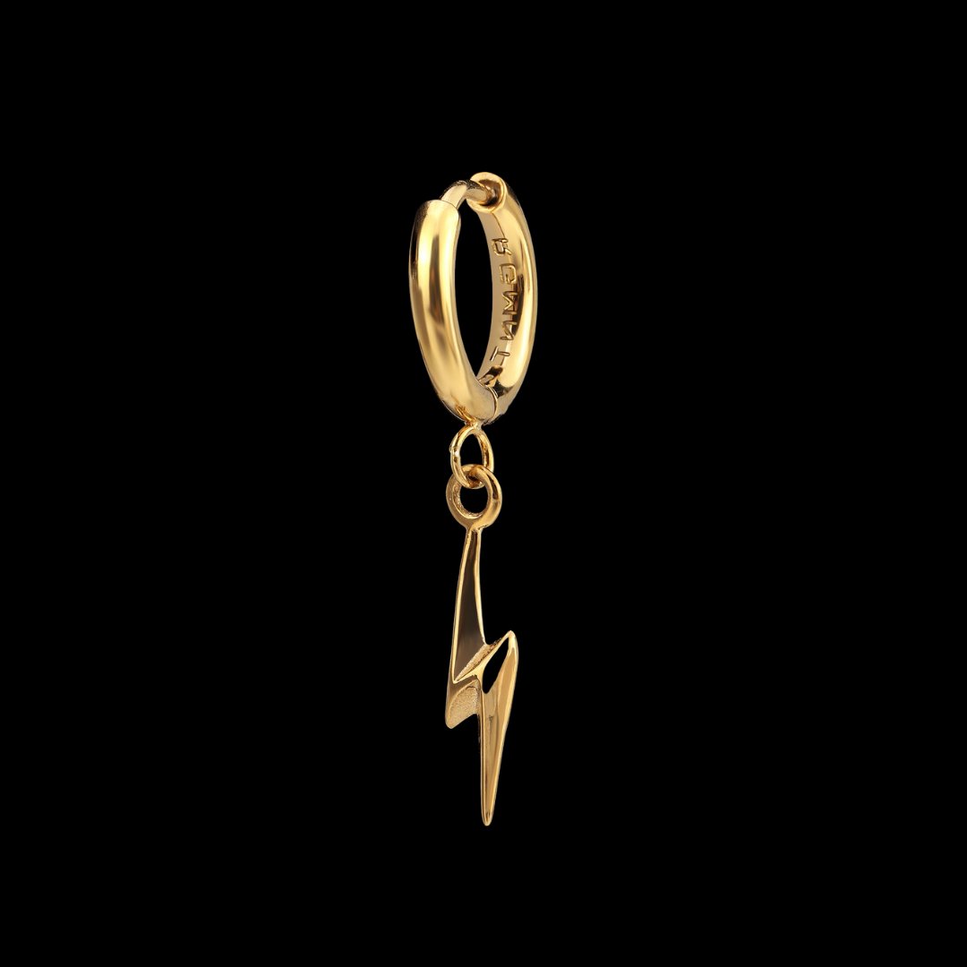 The Bolt Hoop Earring - Gold RG408 - rgmntco