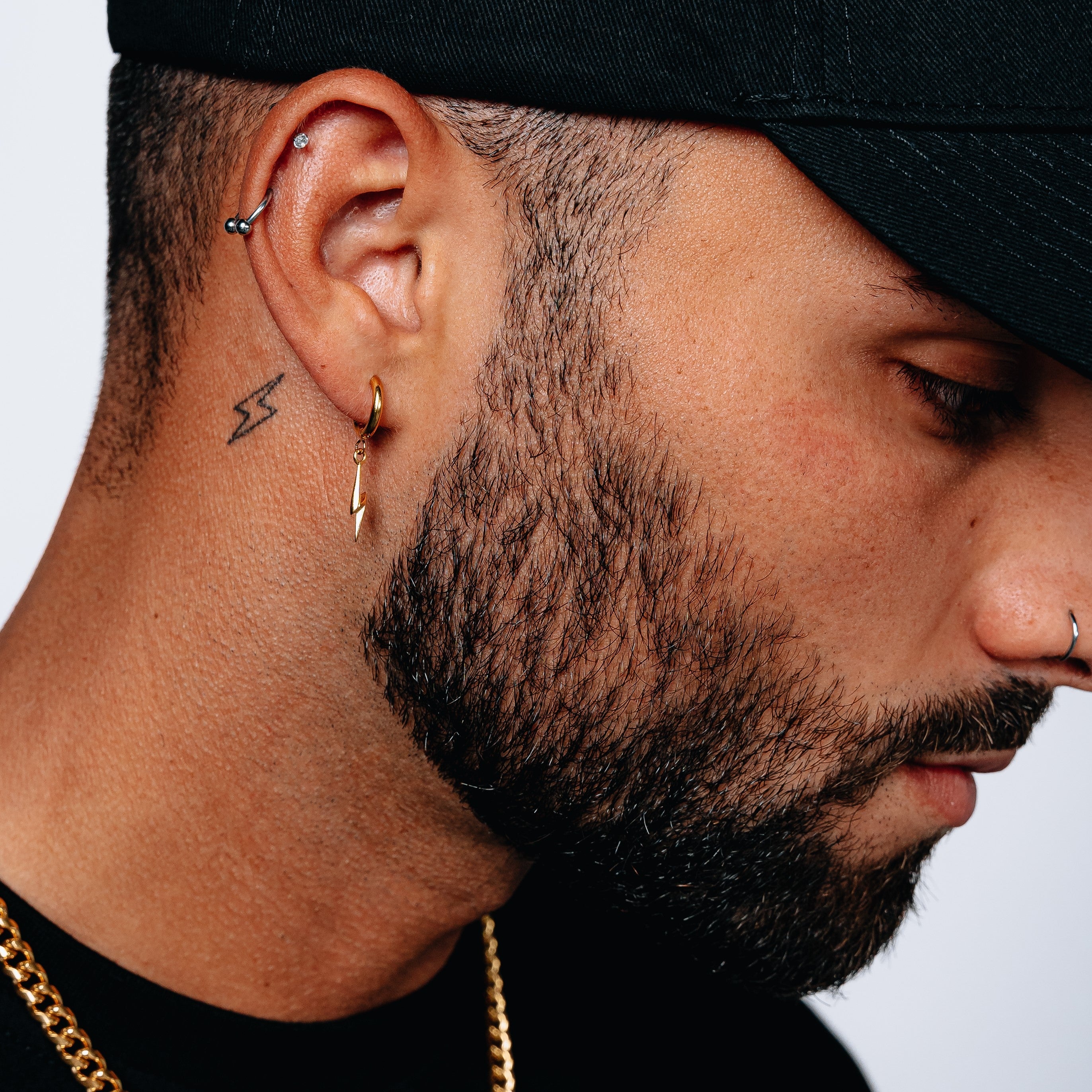 The Bolt Hoop Earring - Gold RG408 - rgmntco