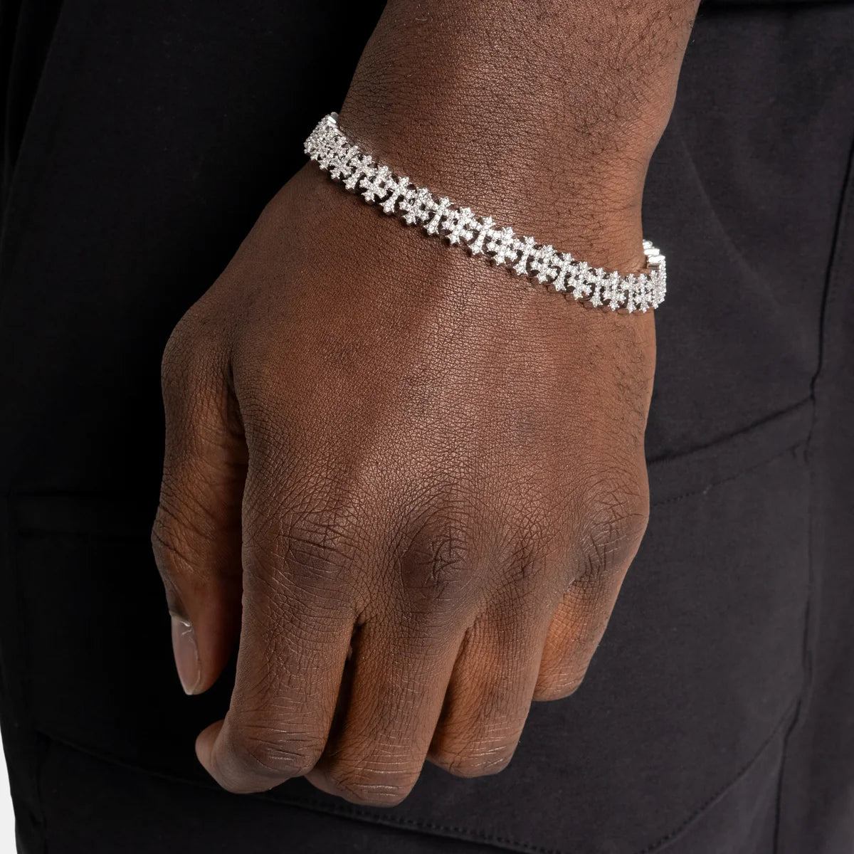 Iced Cross Link Bracelet - RG303