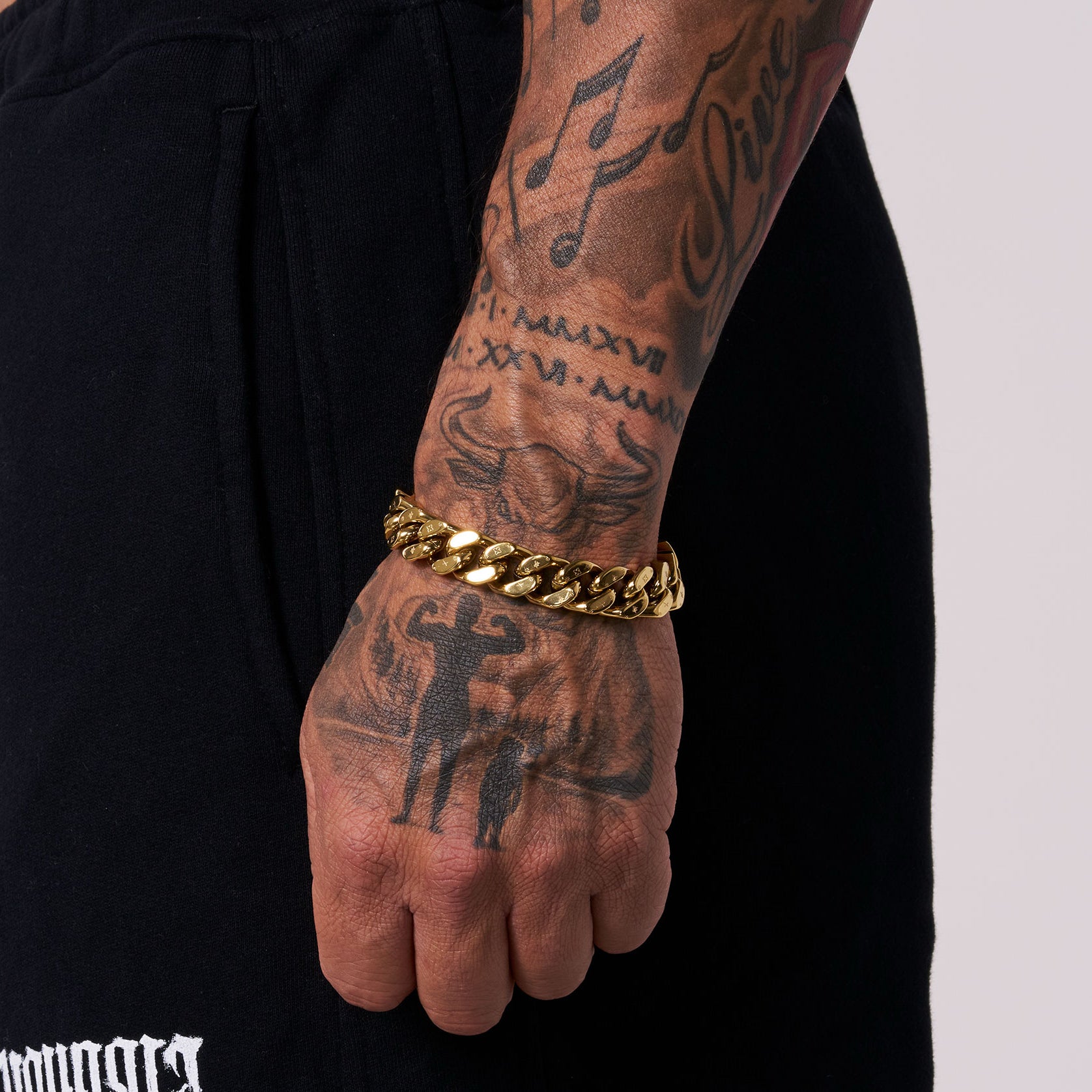 The Designer Cuban Bracelet - Gold RG3015