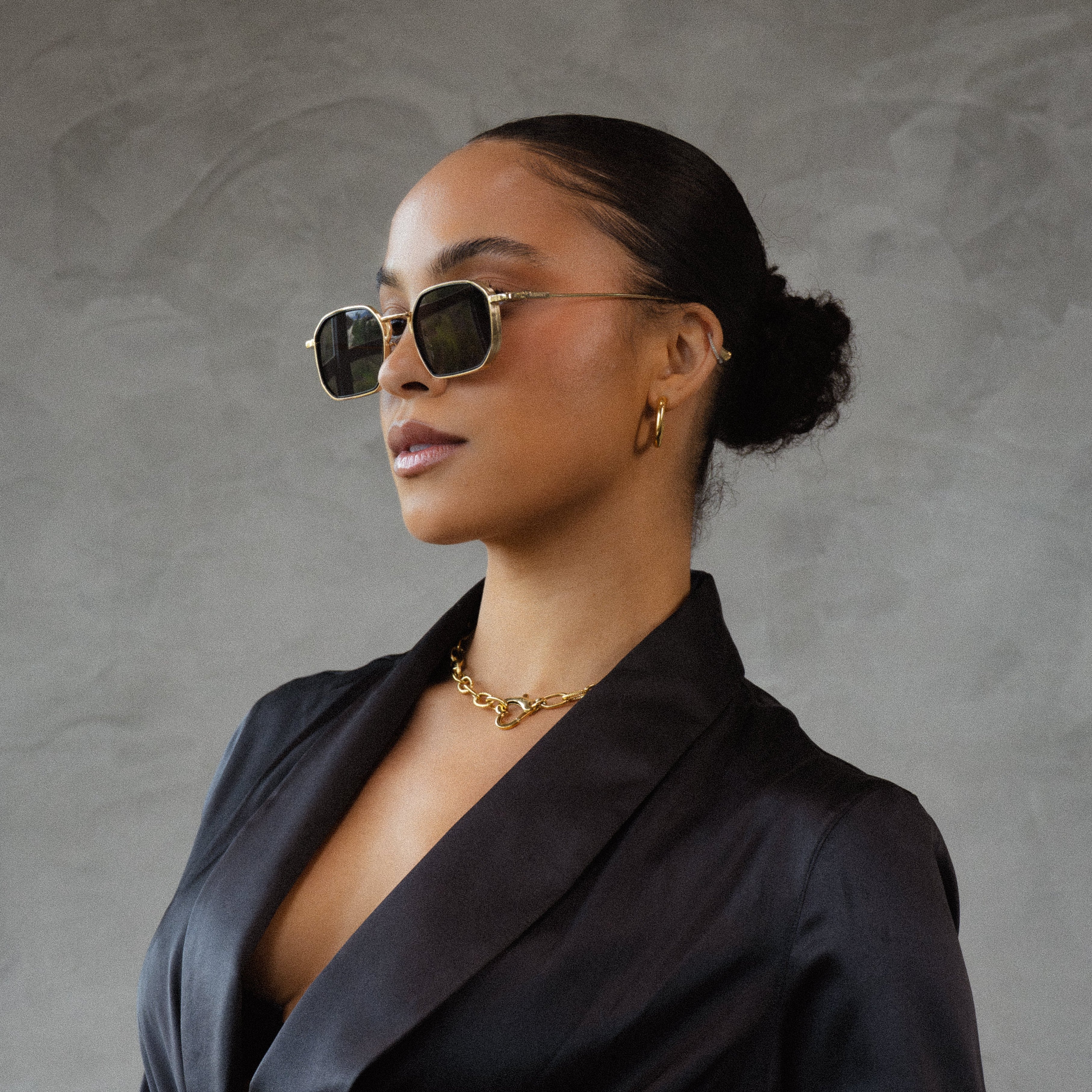 HOLLYWOOD Sunglasses - GOLD/BLACK RG613