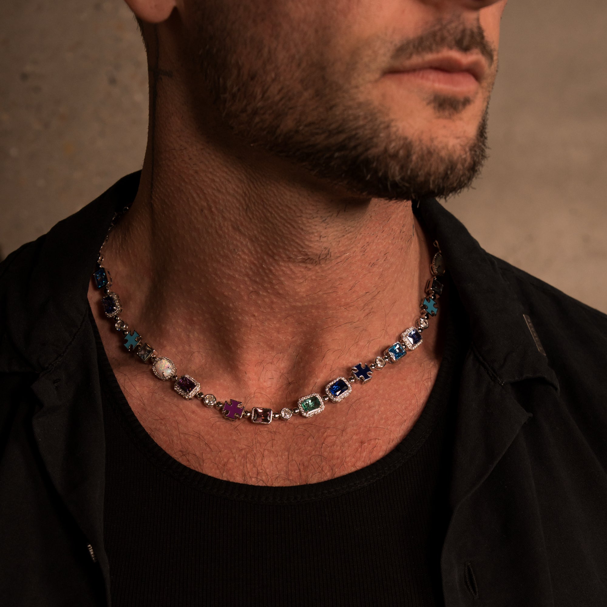 The Purple Gemstone Necklace - RG1041