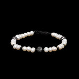 Iced Pearl Bracelet - Black RG371B