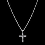 Iced Cross Pendant - Silver RG188S