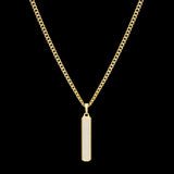 Iced Tag Pendant - Gold RG189G