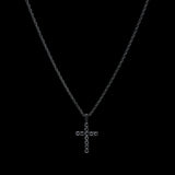 Iced Cross Pendant - Black RG188B