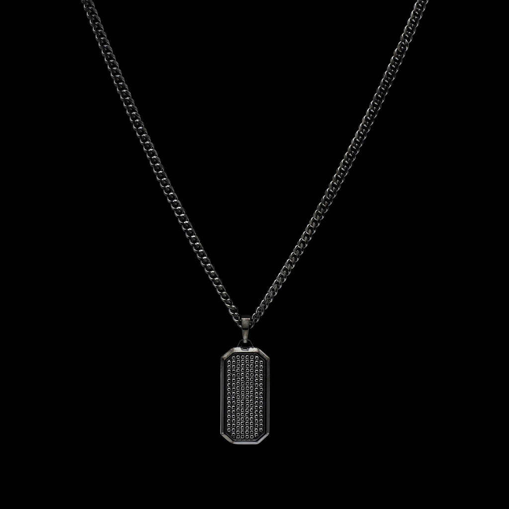 Men's Black and Blue Stainless Steel Dog Tag Necklace – Klandestine Fashions
