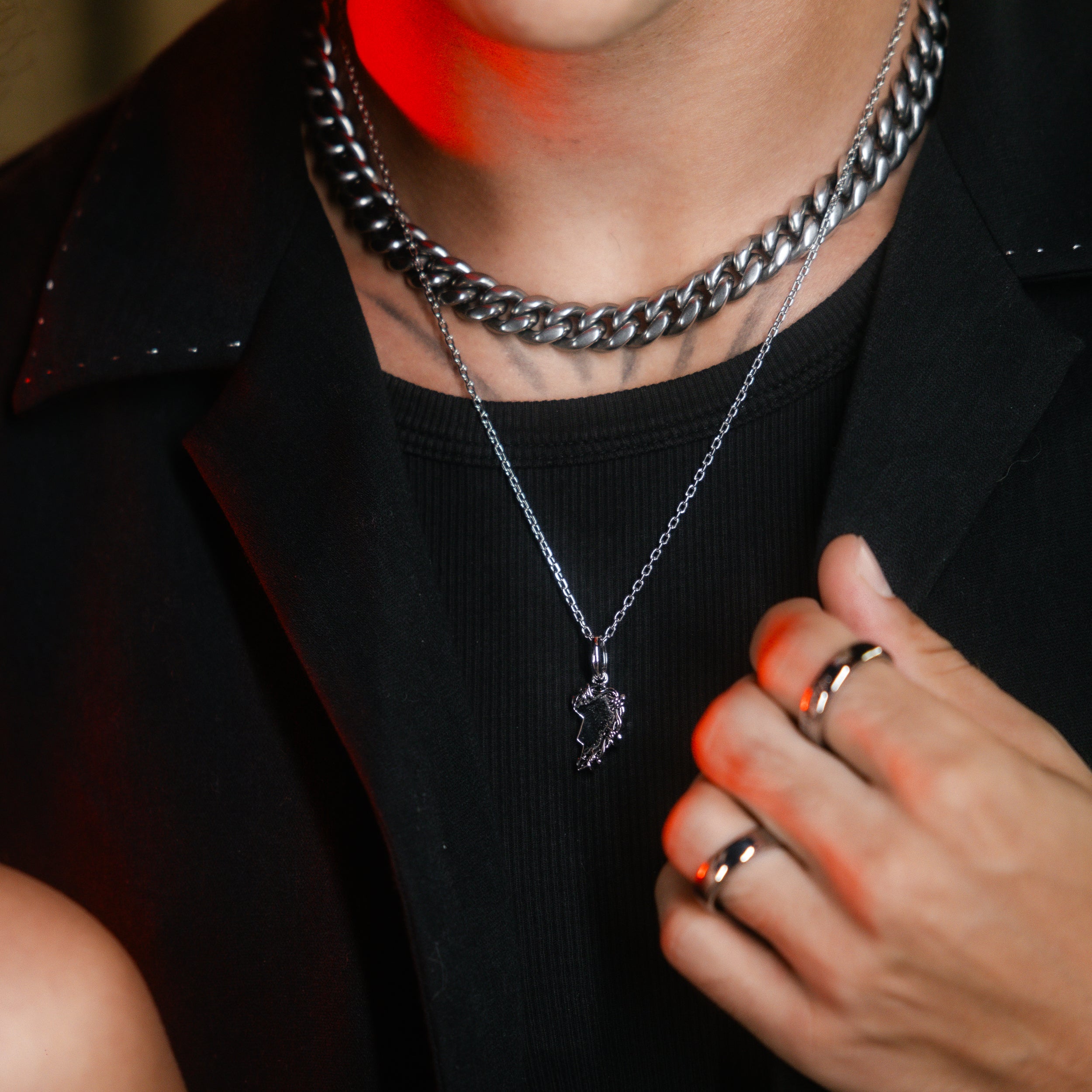 The Split-Heart Pendant - Silver RG1043