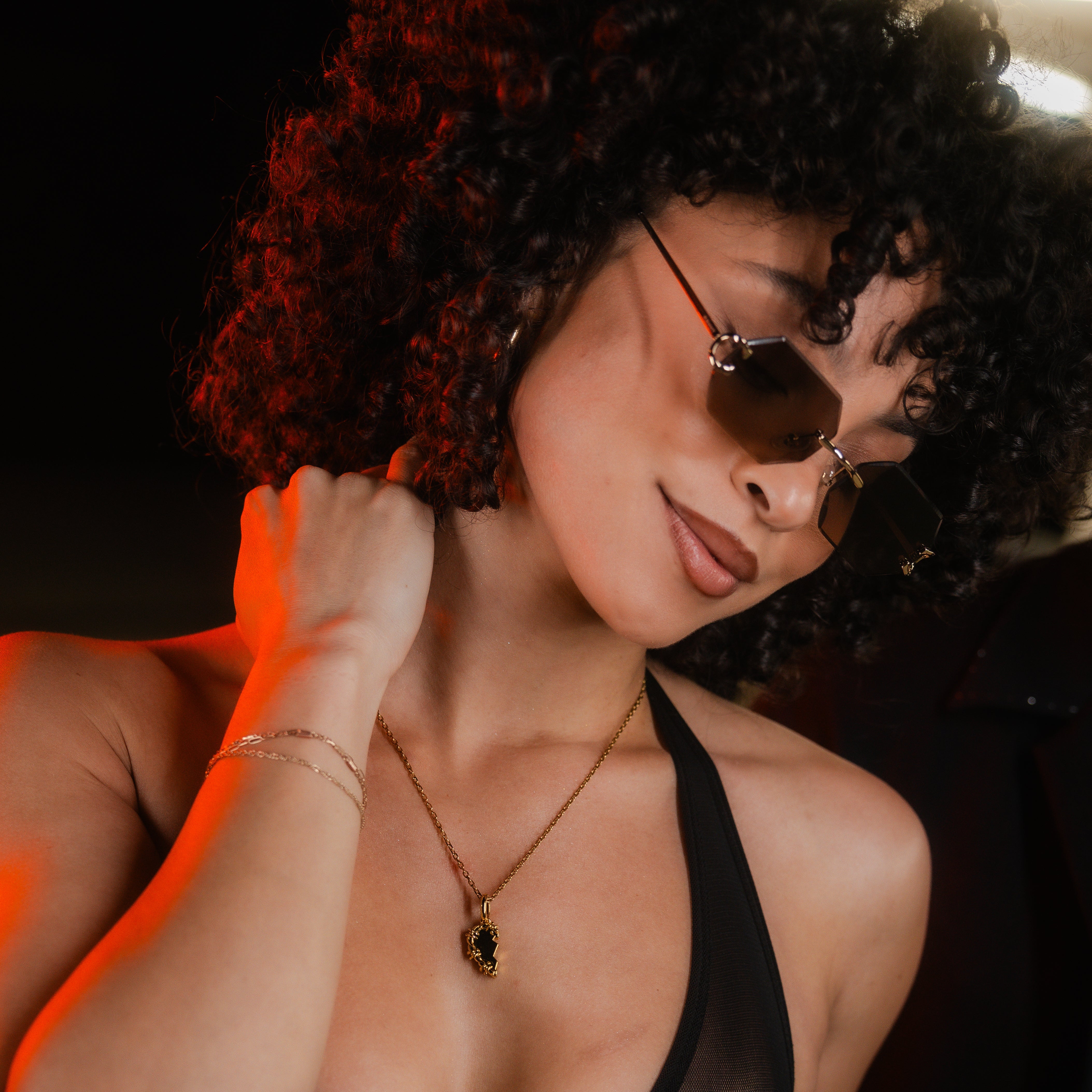 The Mykonos Shades - Gold/Brown RG628