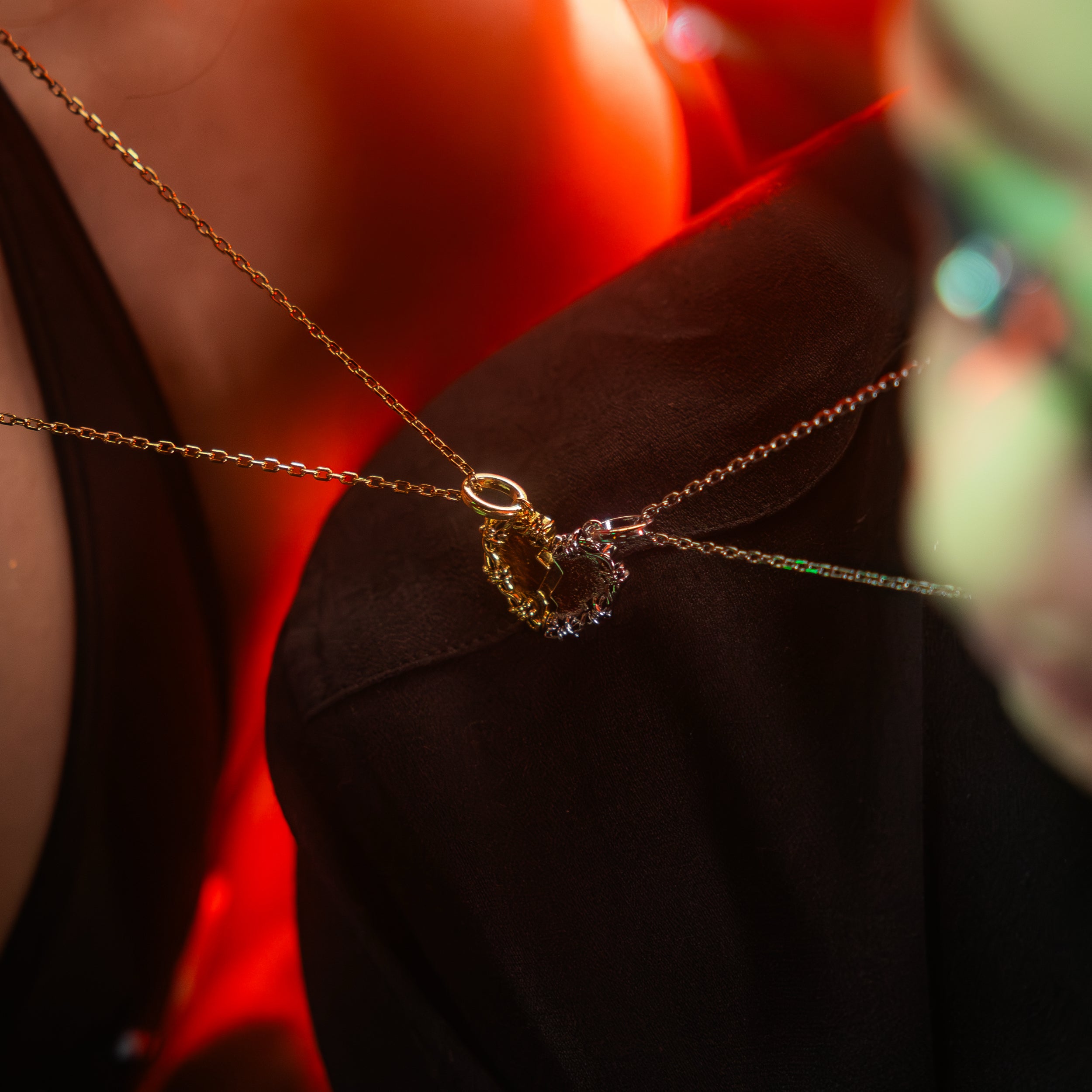 The Split-Heart Pendant - Silver/Gold RG1042