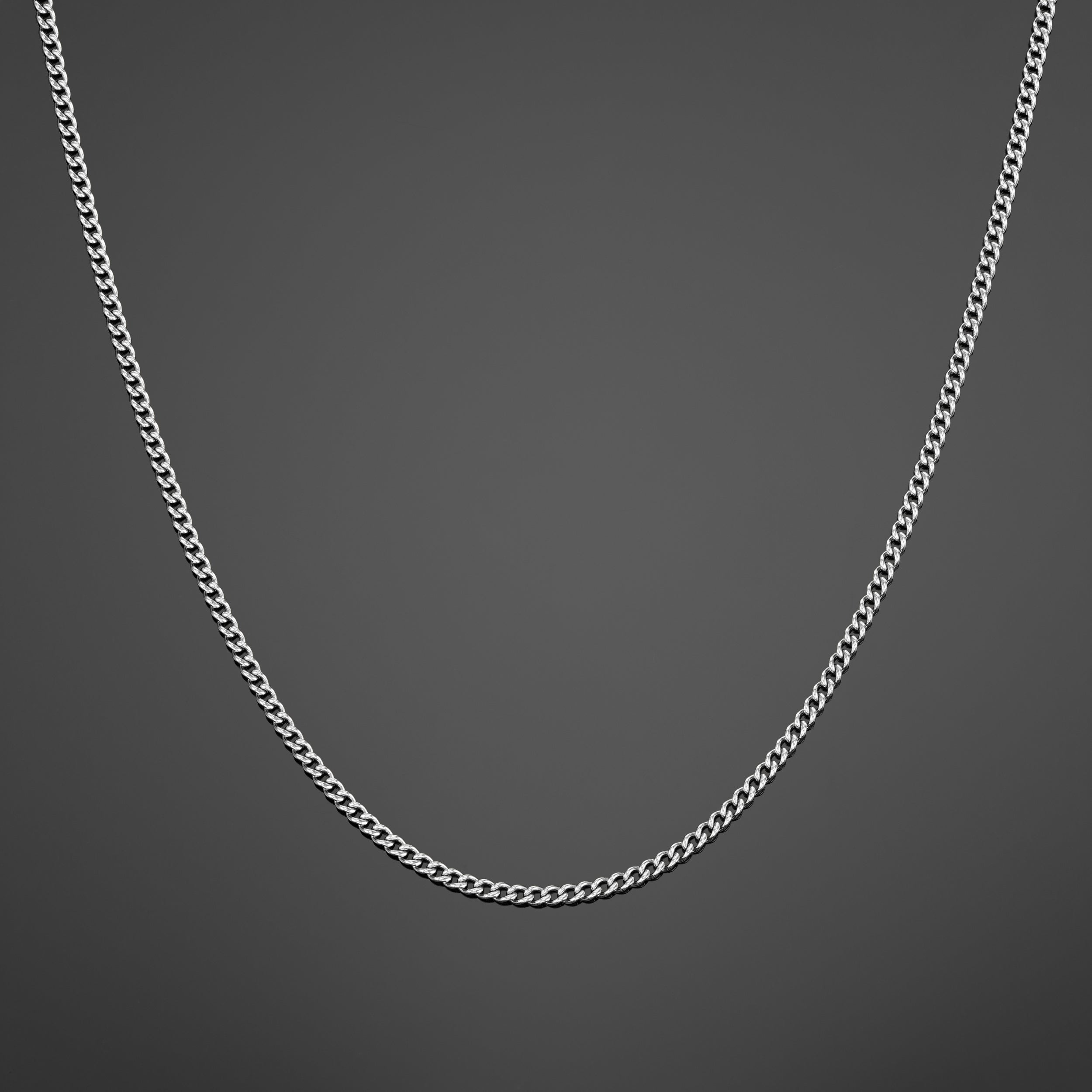 Minimal Cuban Chain - Silver RG102