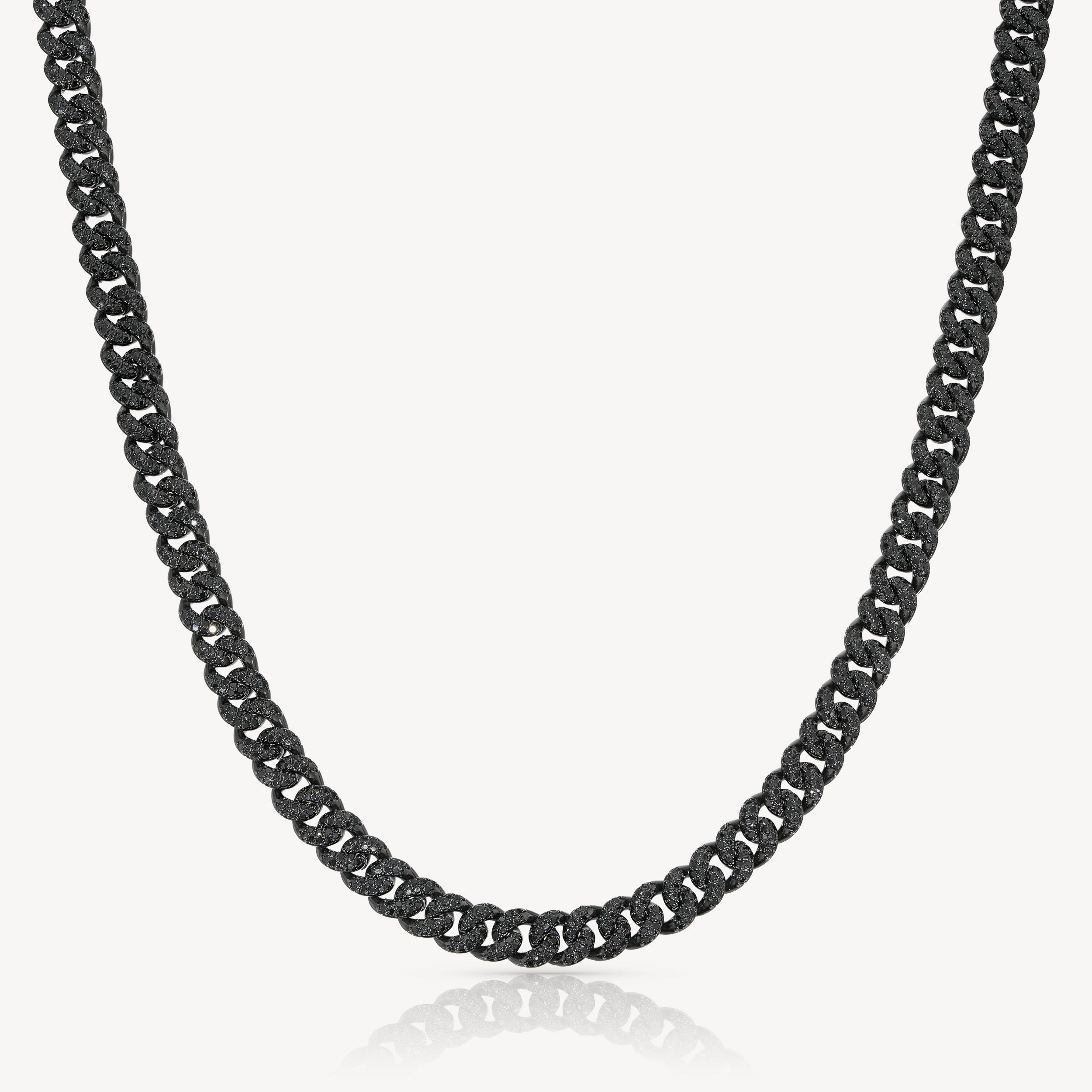 8MM ICED CUBAN LINK CHAIN - Black