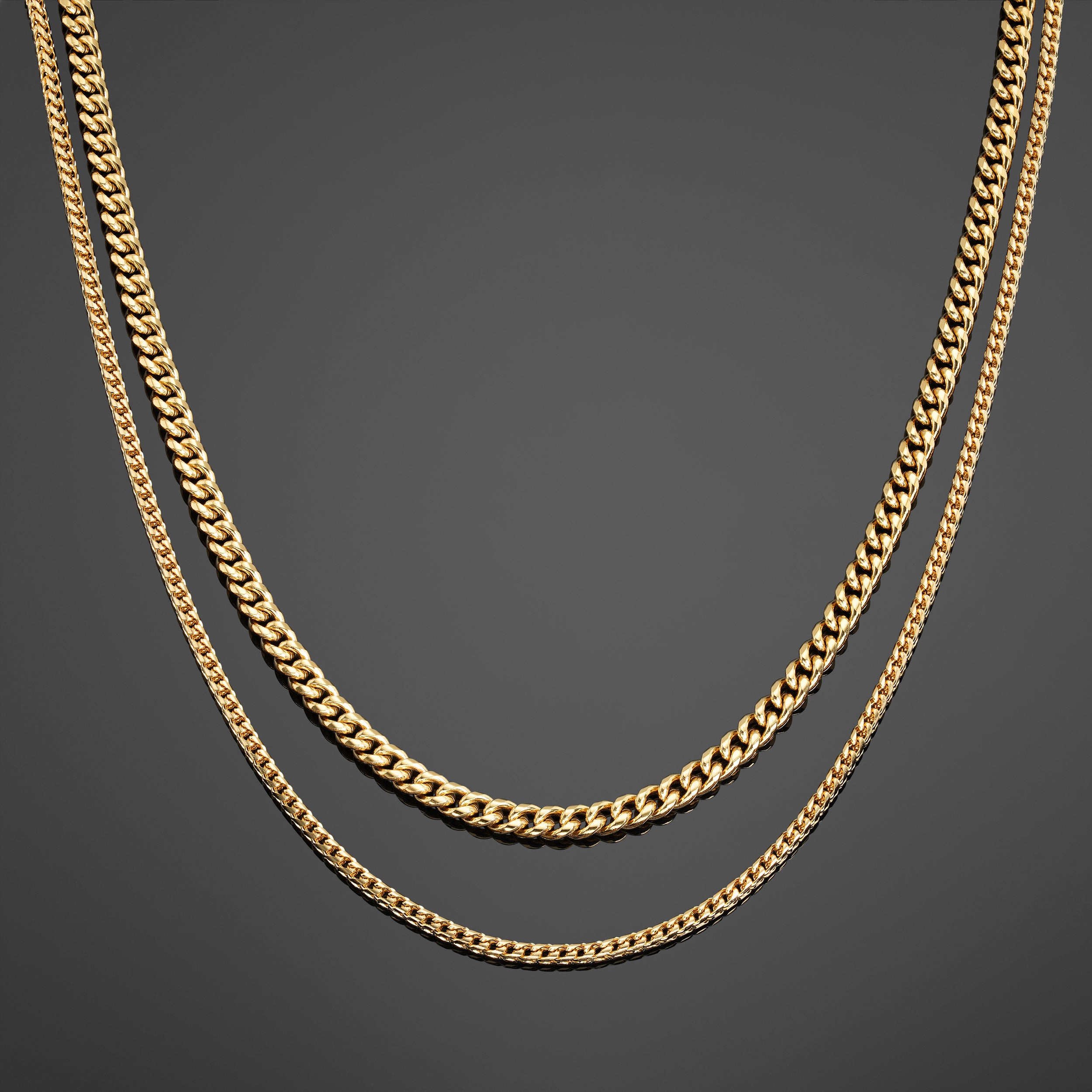 Cuban Link+ Franco Link Stack - Gold RG131+RG120