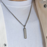 Iced Tag Pendant- Silver RG189S