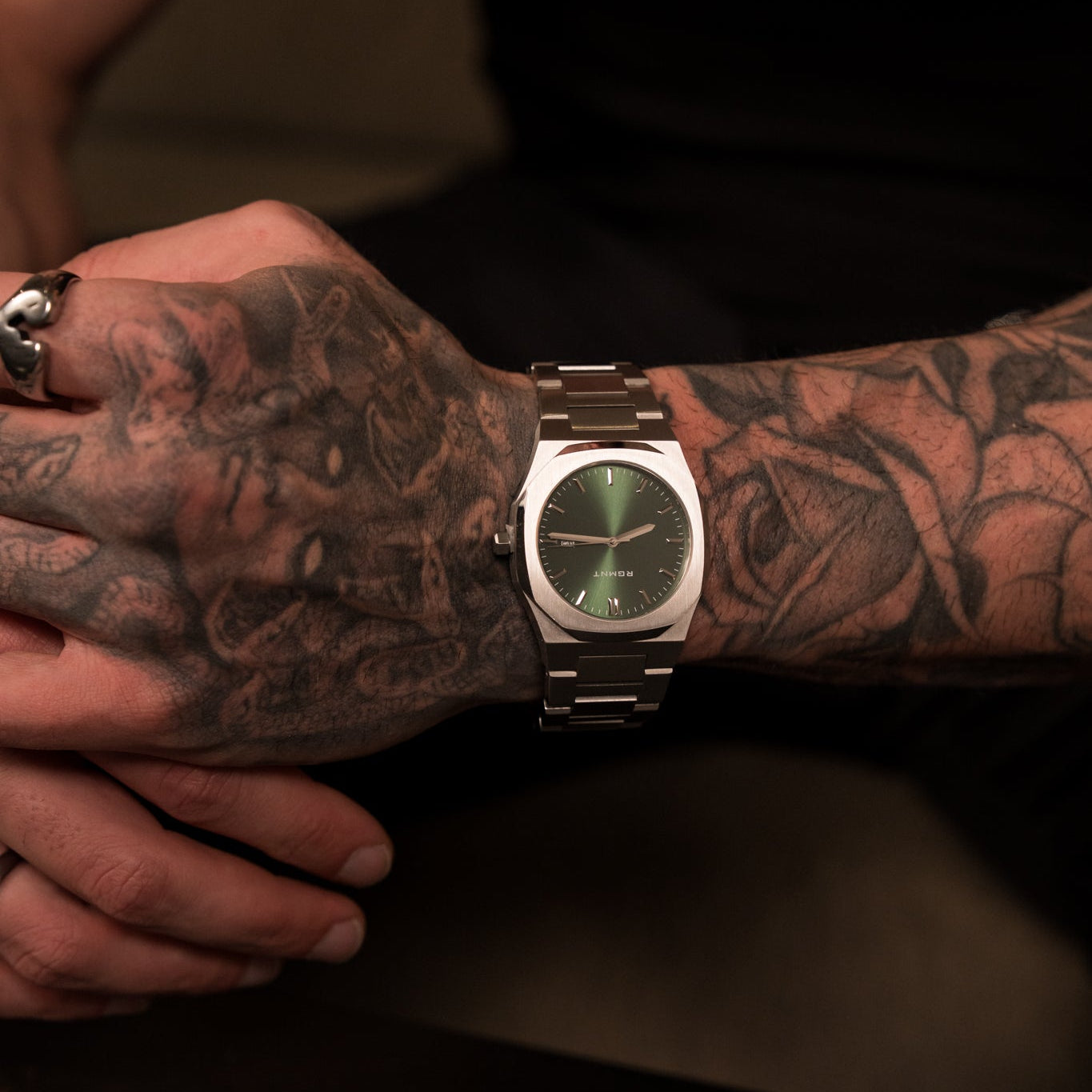 Apex Green Day-Date - Silver RG607