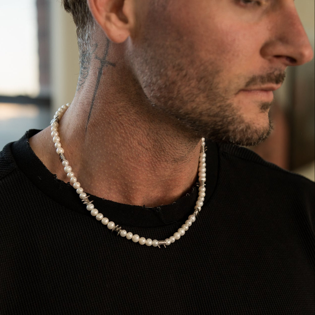 Barbed Wire Pearl Necklace - RG140