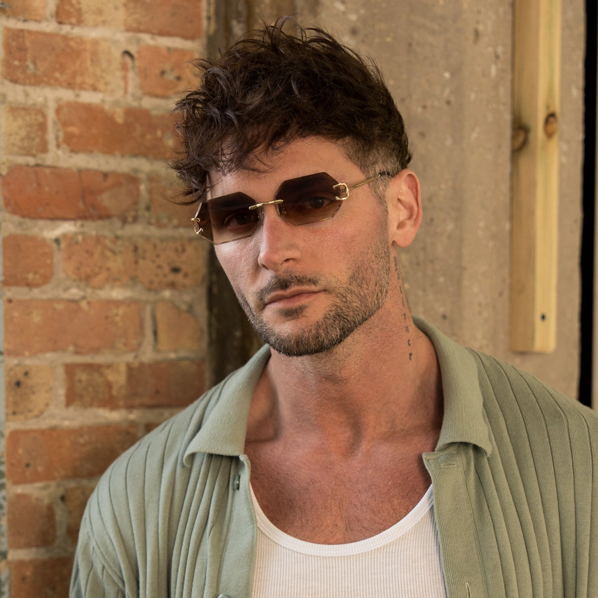 The Mykonos Shades - Gold/Brown RG628