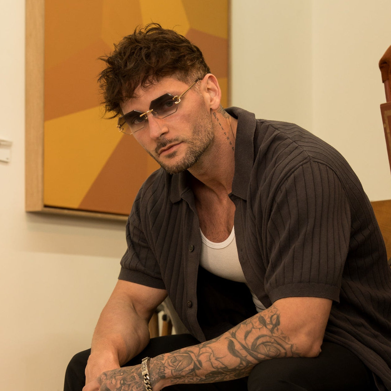 The Mykonos Shades - Gold/Gray RG629