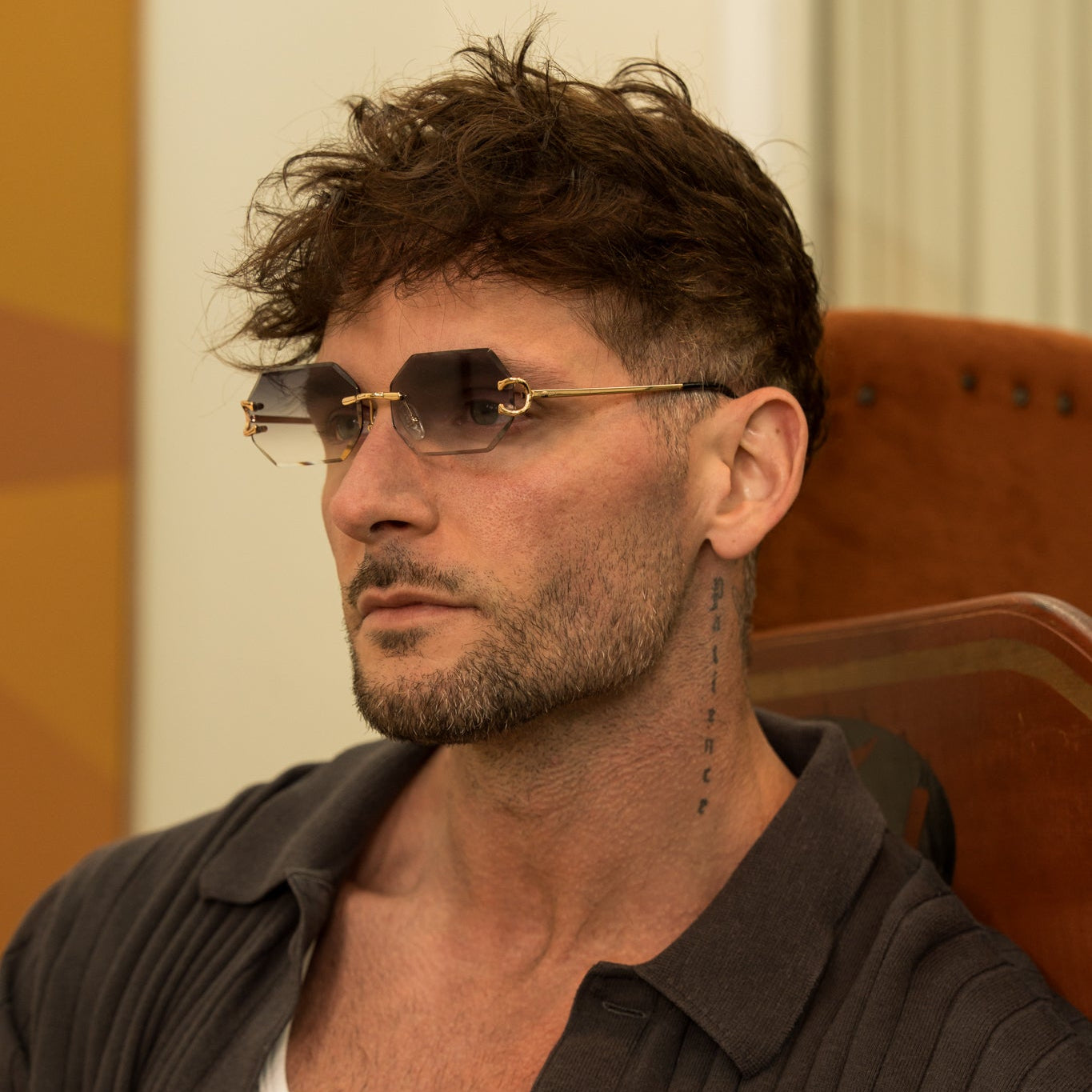 The Mykonos Shades - Gold/Gray RG629