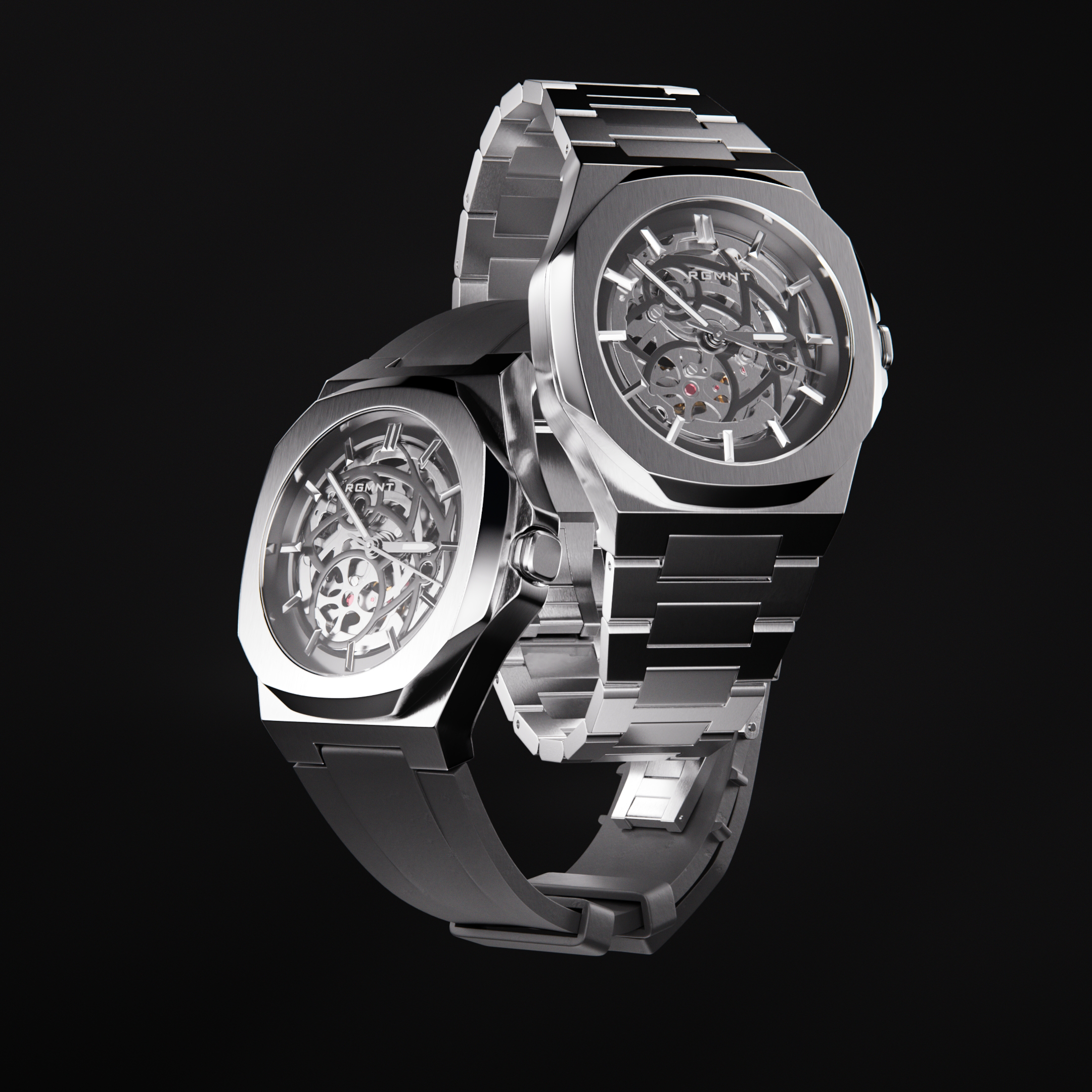 Duo-Skeleton Automatic - Silver RG608